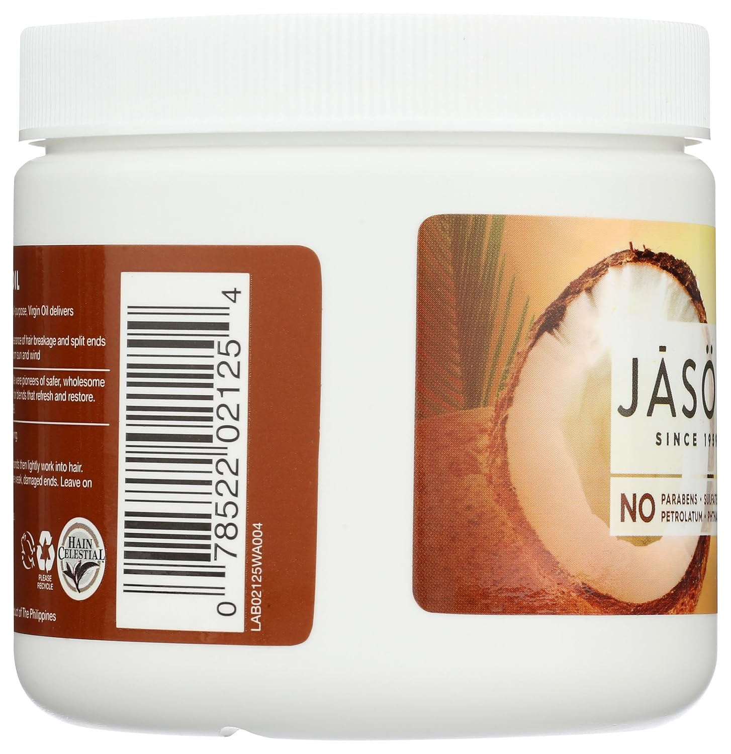 Jason Organic Unrefined Oil, Smoothing Coconut, 15 Oz