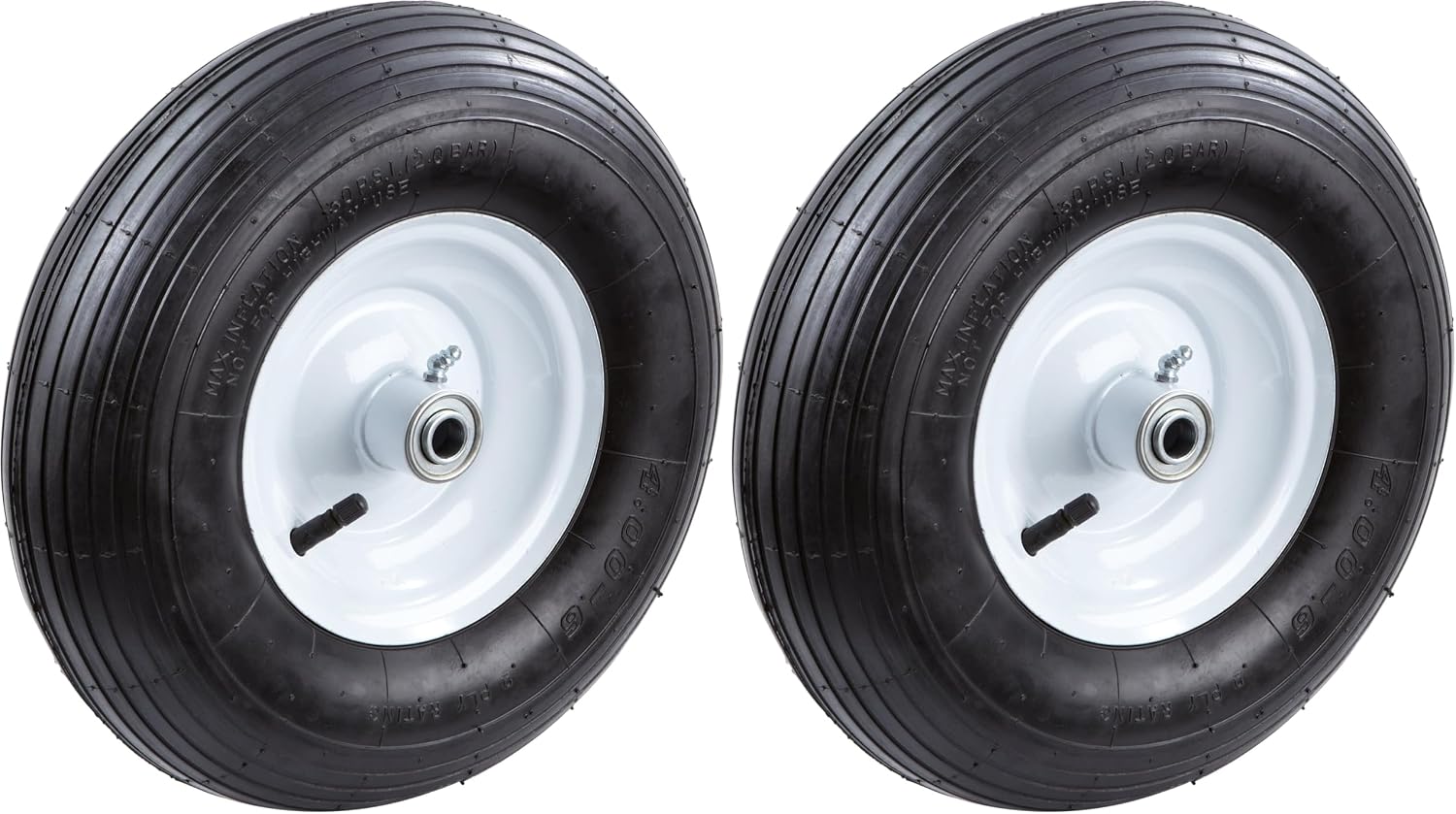 Farm and Ranch FR2200 Pneumatic Replacement Tire for Wheelbarrows and Utility Carts, 13-Inch, Black