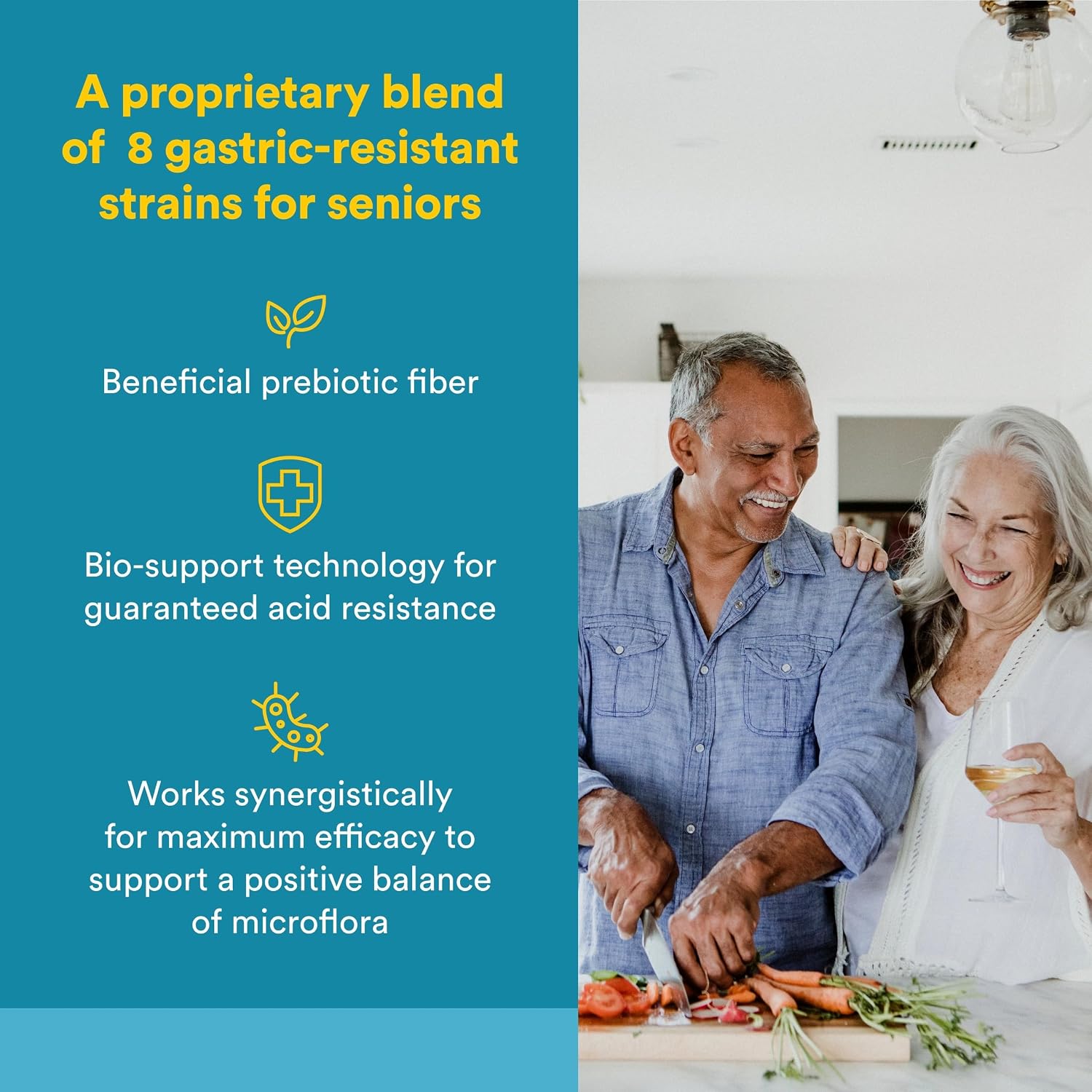 Natural Factors Ultimate Probiotic Senior's - Senior Supplement for Digestive & Immune Health - 35 Billion CFUs - Non-GMO & Gluten-Free - 30
