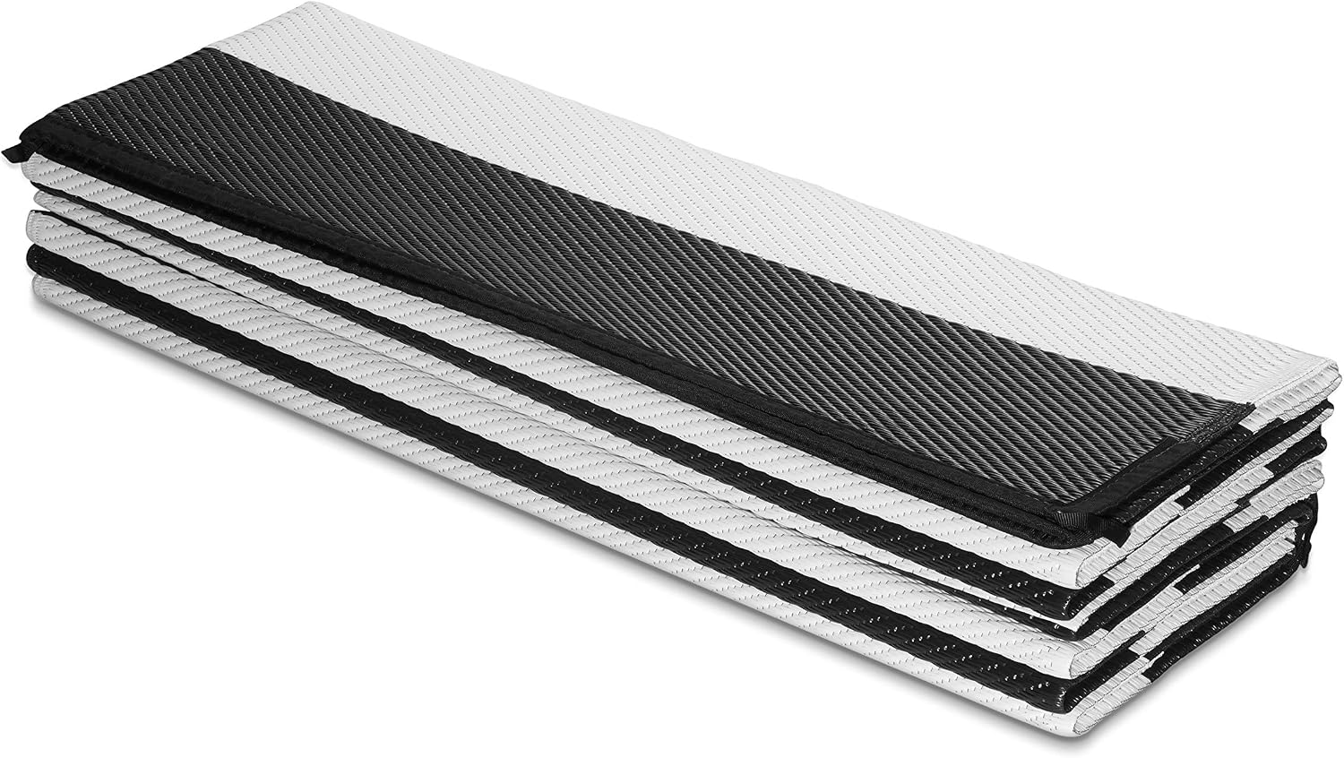 FH Home Outdoor Camping Rug - Waterproof, Fade Resistant, Reversible - Premium Recycled Plastic - Striped - Large Patio, Deck, Sunroom