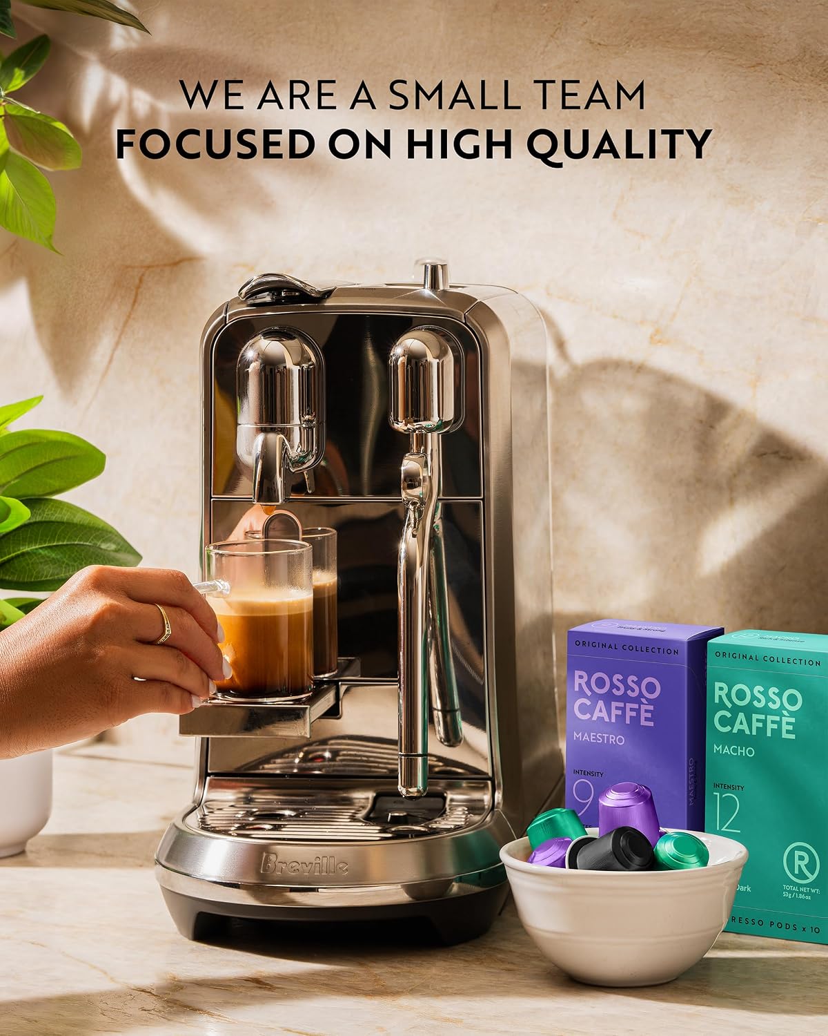 ROSSO CAFFÈ Espresso Pods for Nespresso Original Machines, Variety Pack 60 | Six Distinct Coffee Blends • Smooth to Intense Roasts • Rich Crema