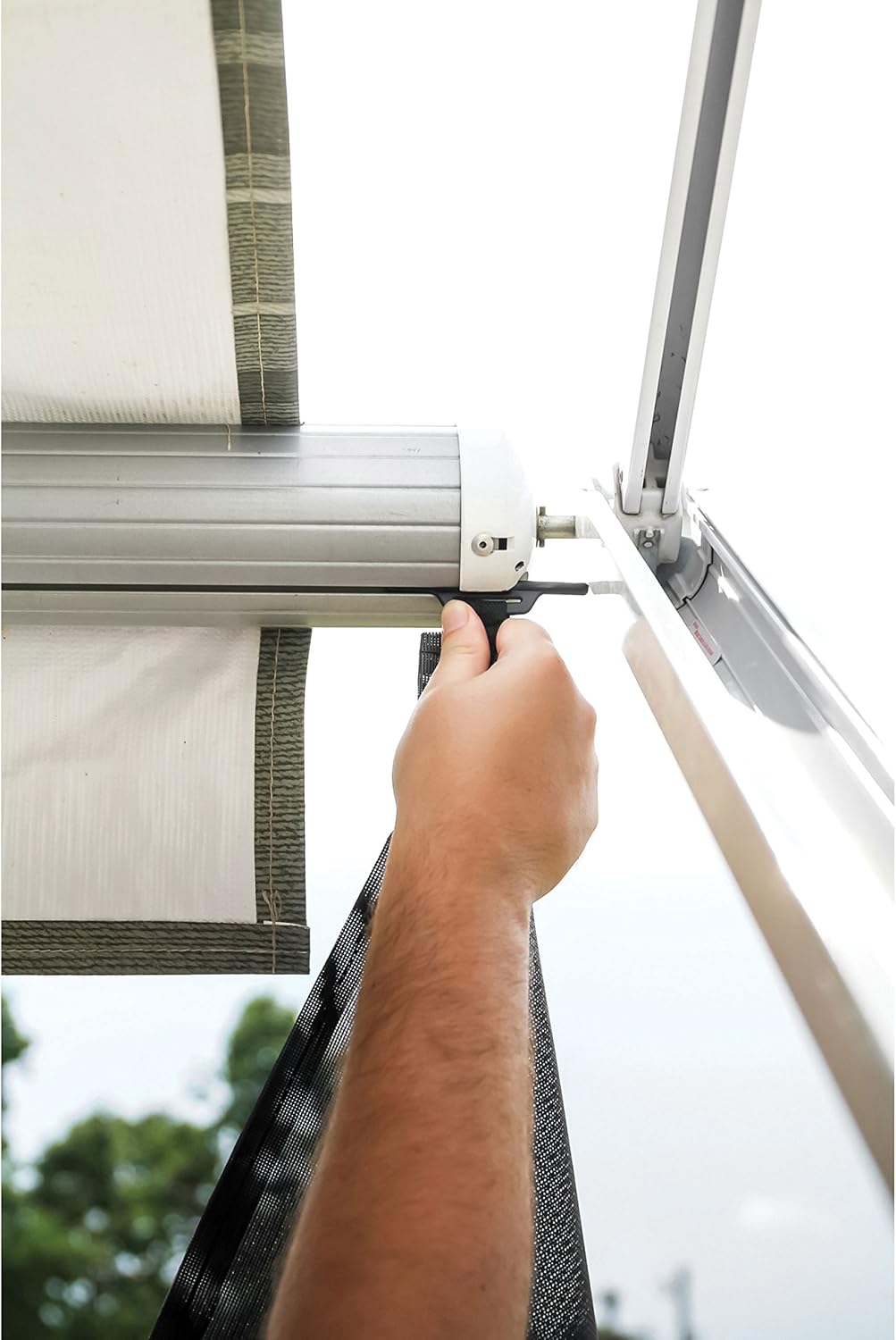 Camco RV Awning Shade Kit | Features Mesh Fabric, Retractable, and Measures 54-Inches x 180-Inches (51457)