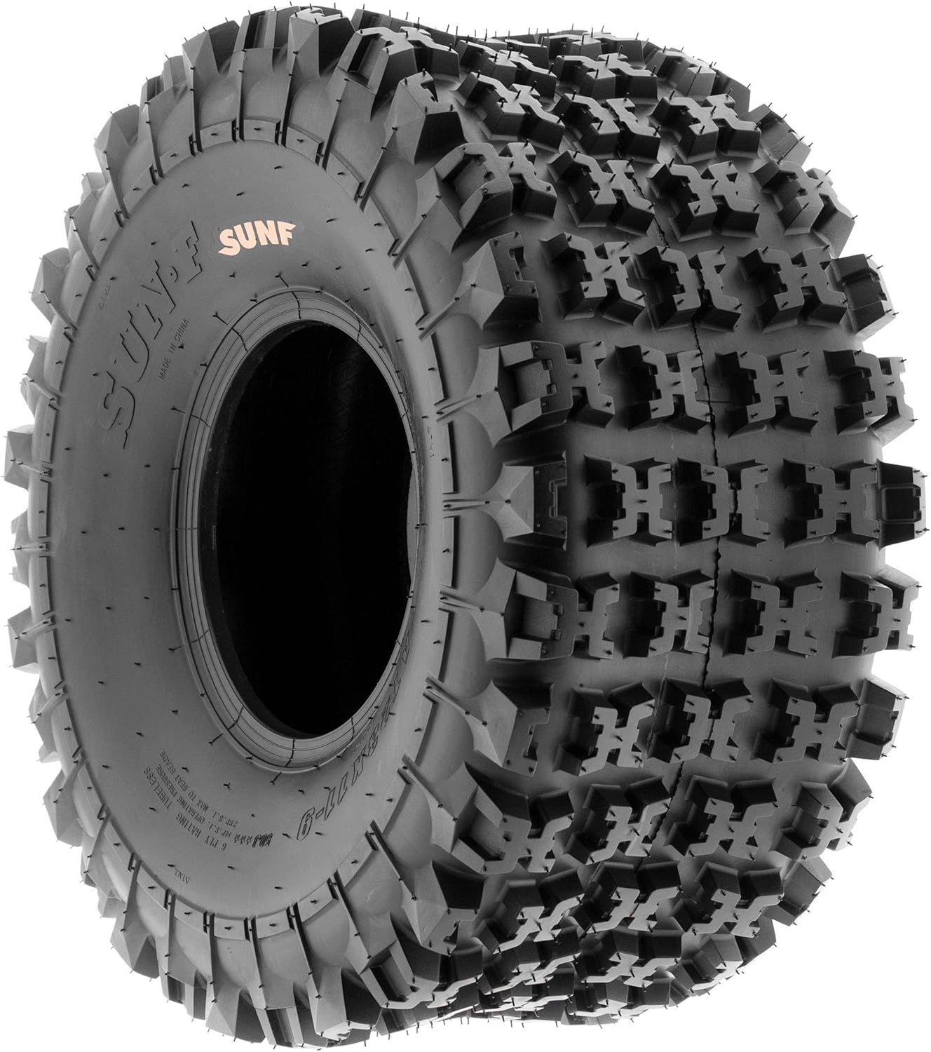 SunF XC ATV UTV Knobby Sport Tires 22x10-9,6 PR Tubeless A027, Set of 2