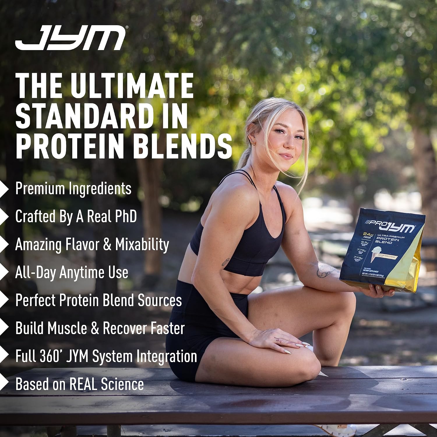 JYM Tahitian Vanilla Bean Whey & Casein Protein Powder, 1.7 lb, 22 Servings | Micellar Casein & Milk Protein Isolate, Lean Muscle Building, Pre & Post Workout Nutrition, Men & Women