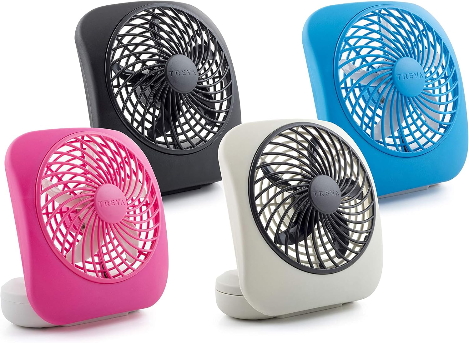O2COOL Treva 5 in Portable Battery Powered Desk Fan 2-Speed Black | Yes
