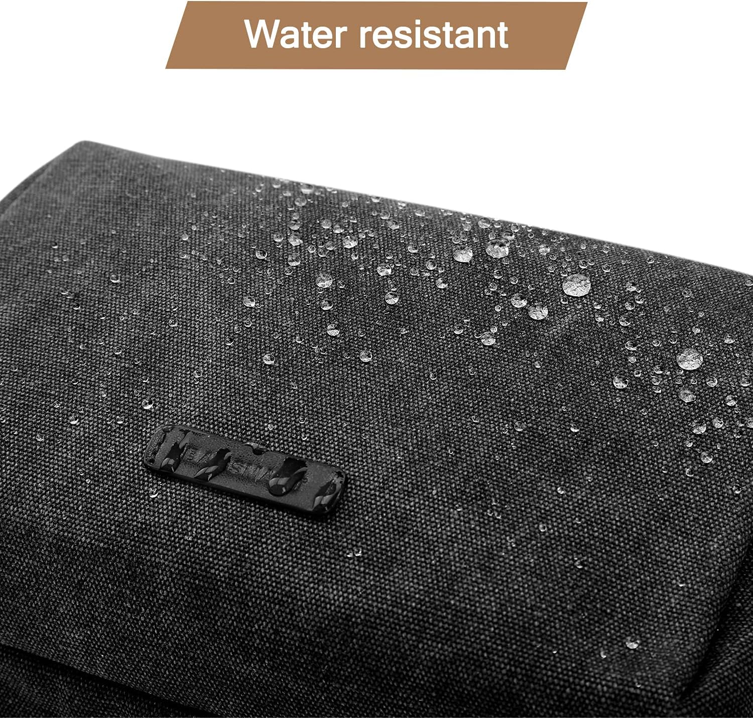BAGSMART Toiletry Bag for Men, Canvas Travel Toiletry Organizer Dopp Kit Water-resistant Shaving Bag for Toiletries Accessories,Grey-Medium