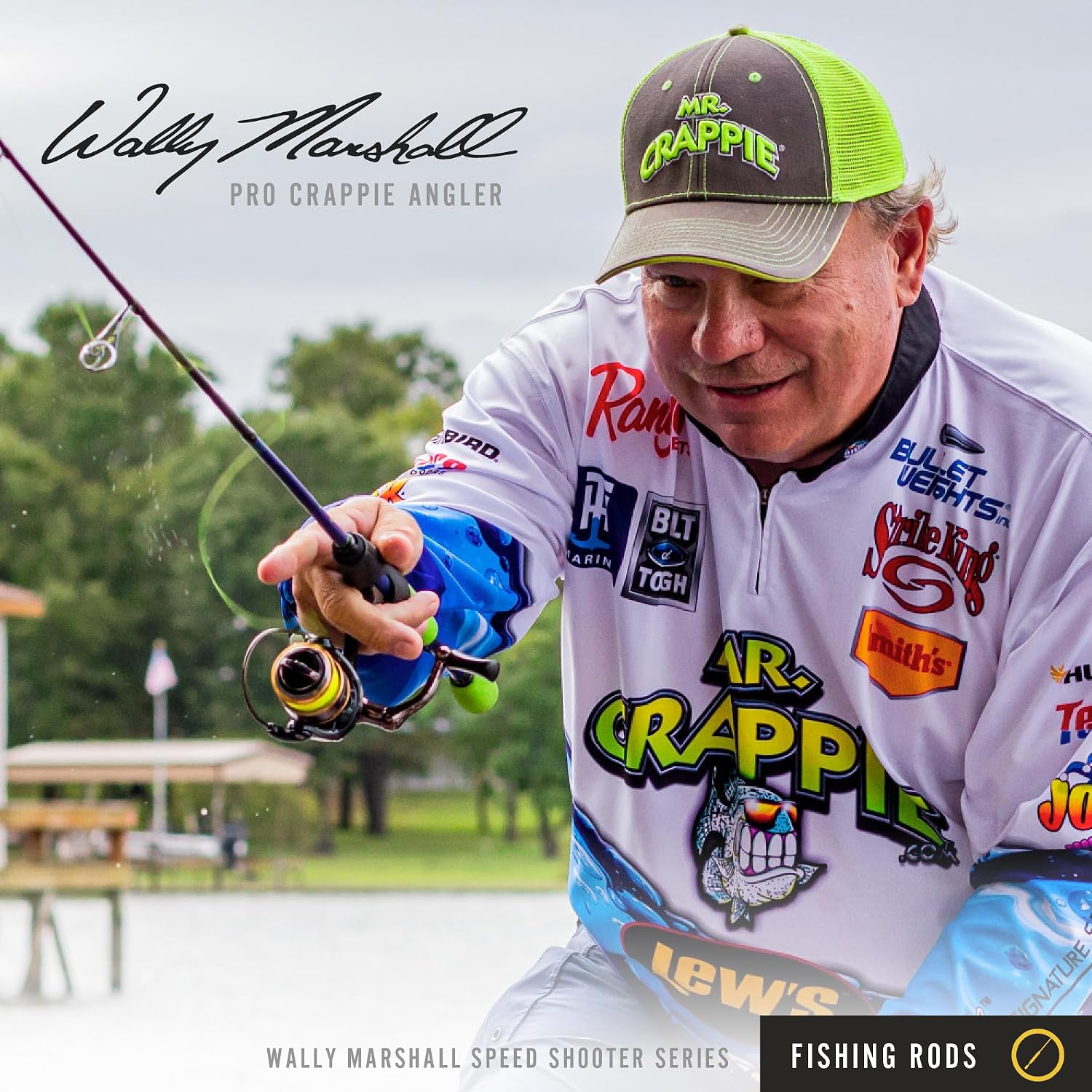 Lew's Wally Marshall Speed Shooter Fishing Rod, 1-Piece IM8 Graphite Blank, Stainless Steel Guides, Split-Grip EVA Handle