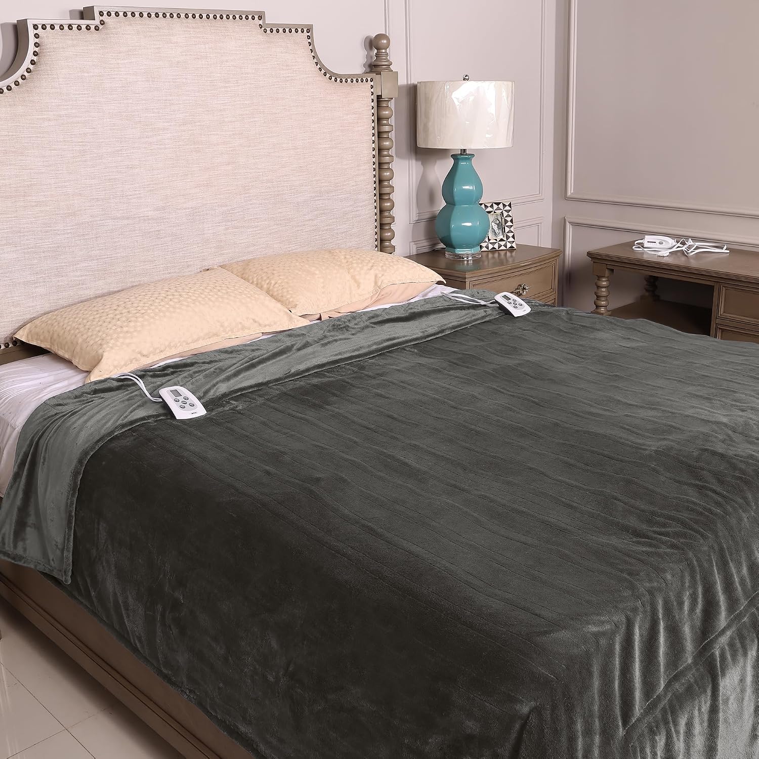 HEYNEMO Electric Blanket King Size with Dual Control