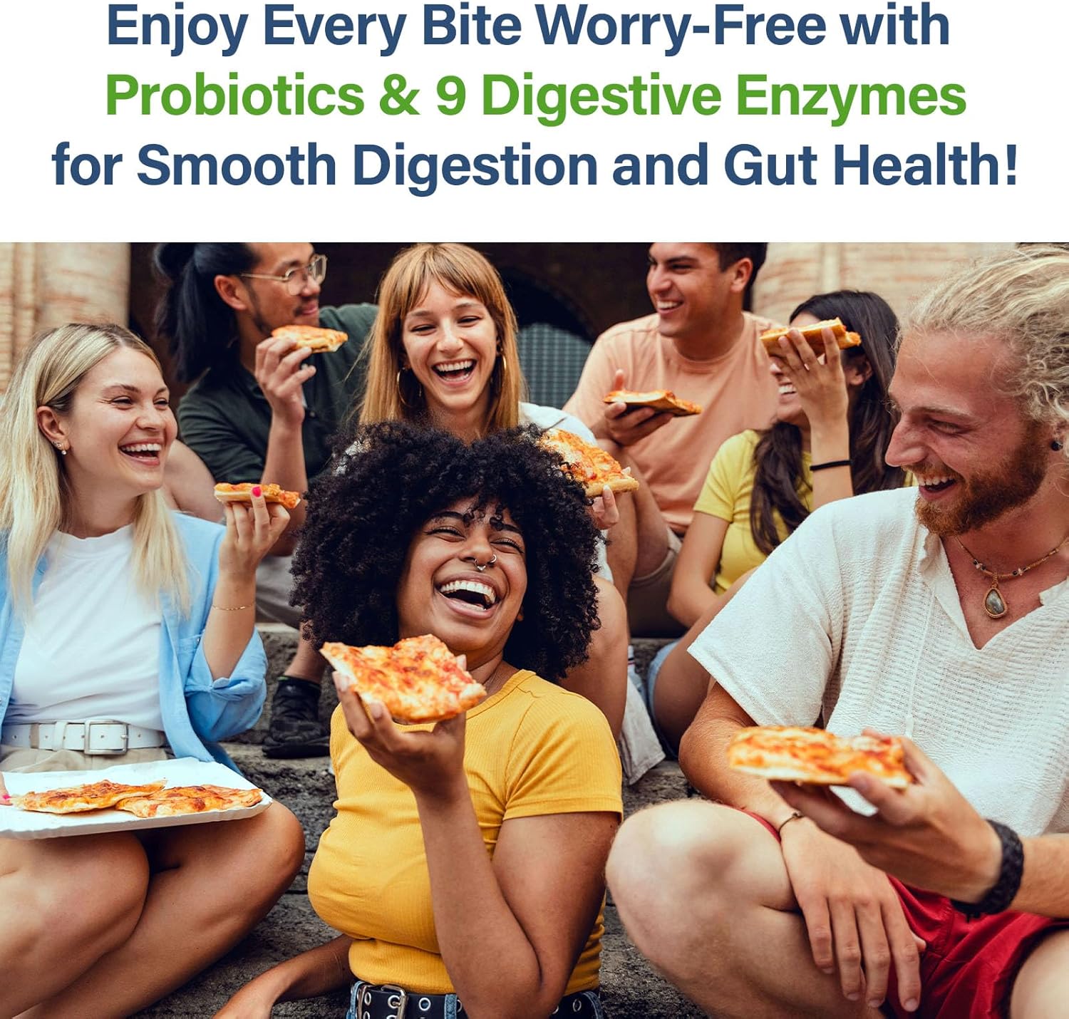 Probiotics for Women and Men, Probiotic + Prebiotic Enzyme Formula for Gut
