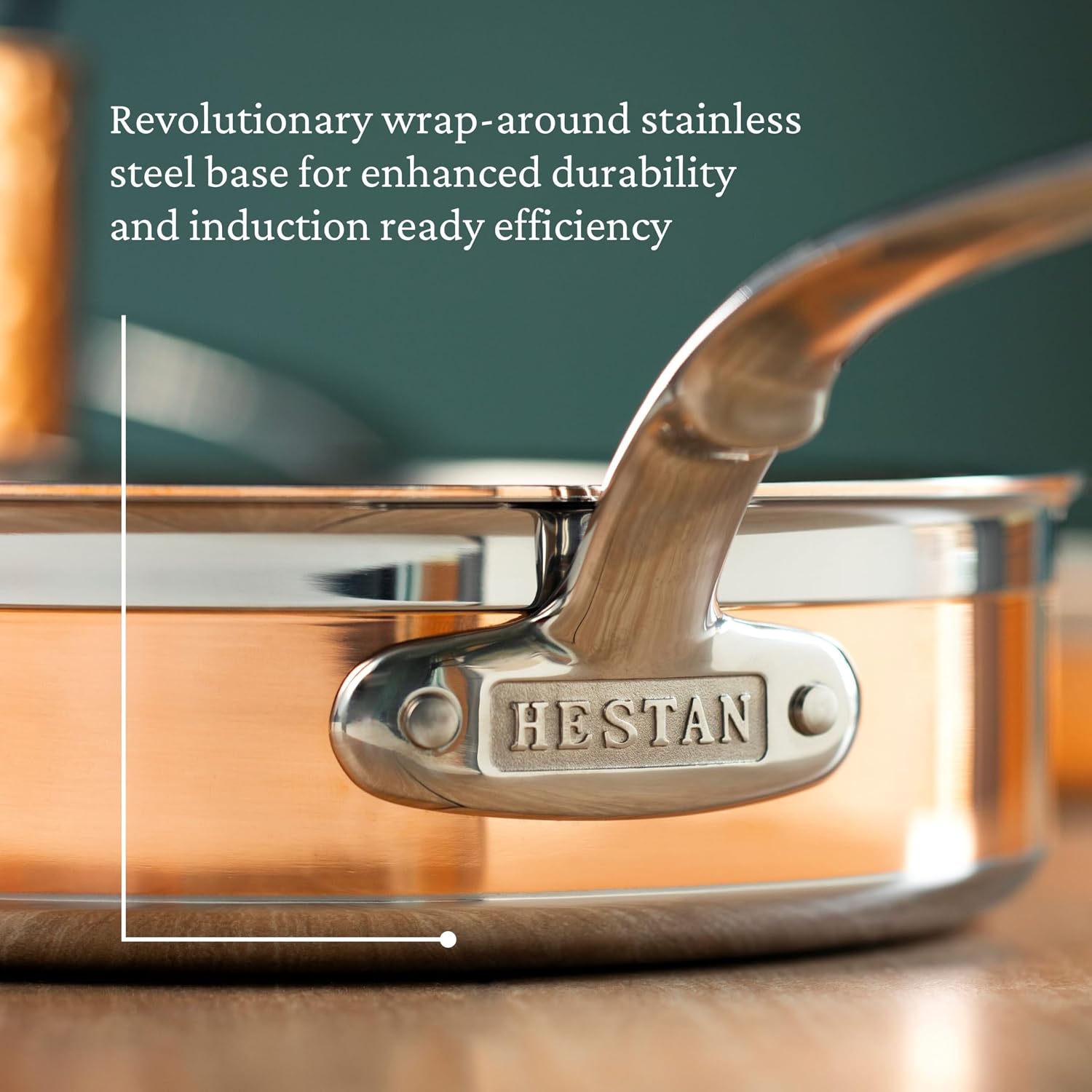 Hestan - CopperBond Collection - 100% Pure Copper Frying Pan, Induction Cooktop Compatible, 8.5-Inch