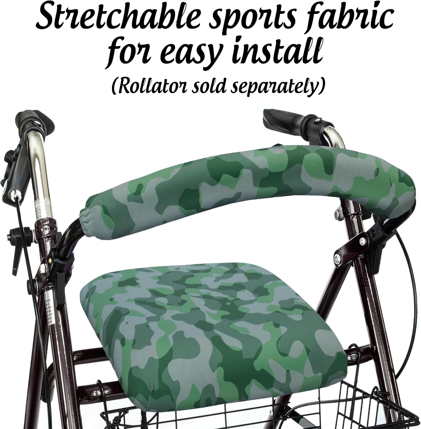 Top Glides Playful Purple Universal Rollator Walker Seat and Backrest Covers (Purple)