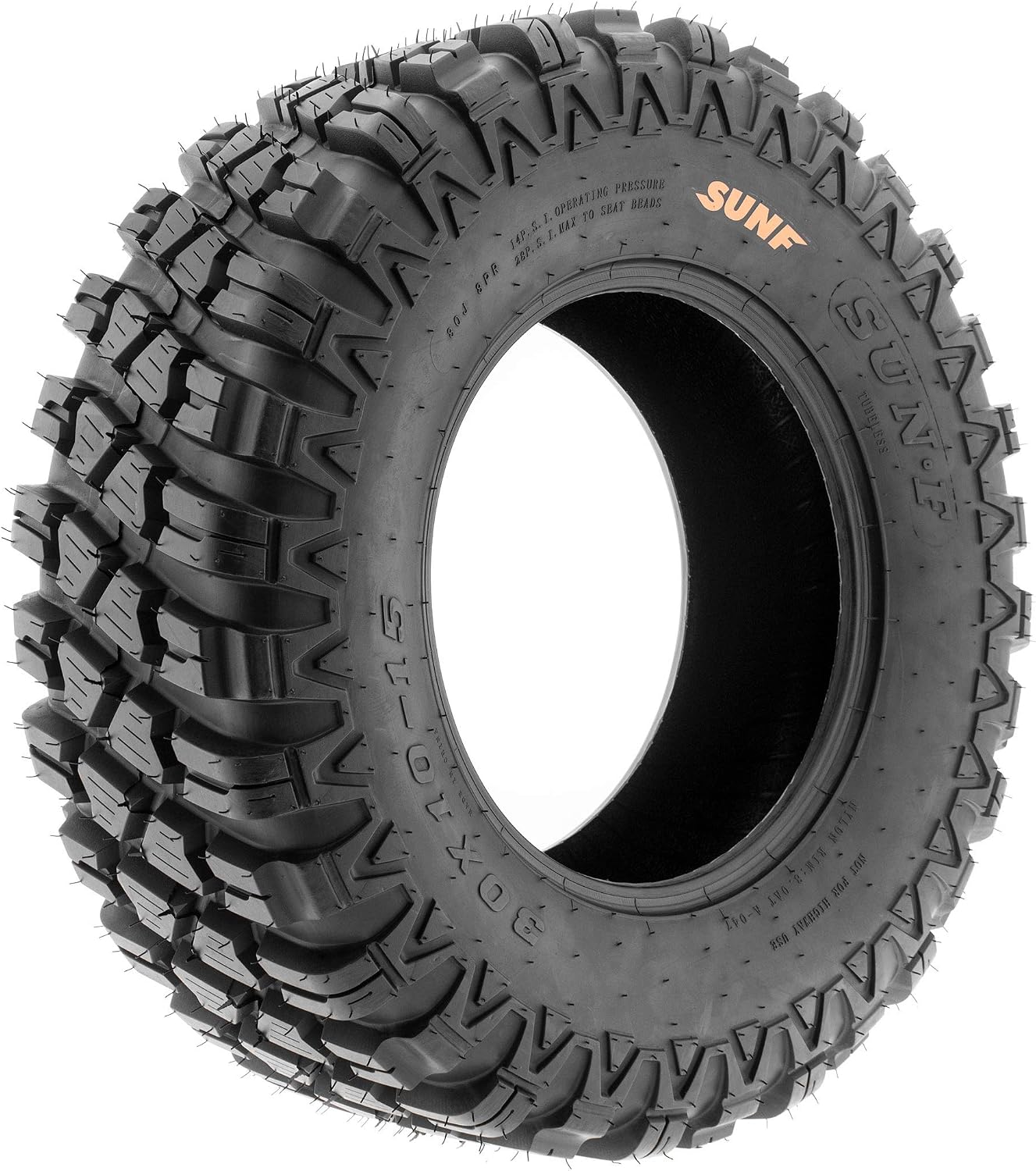 SunF 30x10-15 30x10x15 Loose Over Hardpack ATV UTV Tire 8 PR A047 - SET of 4