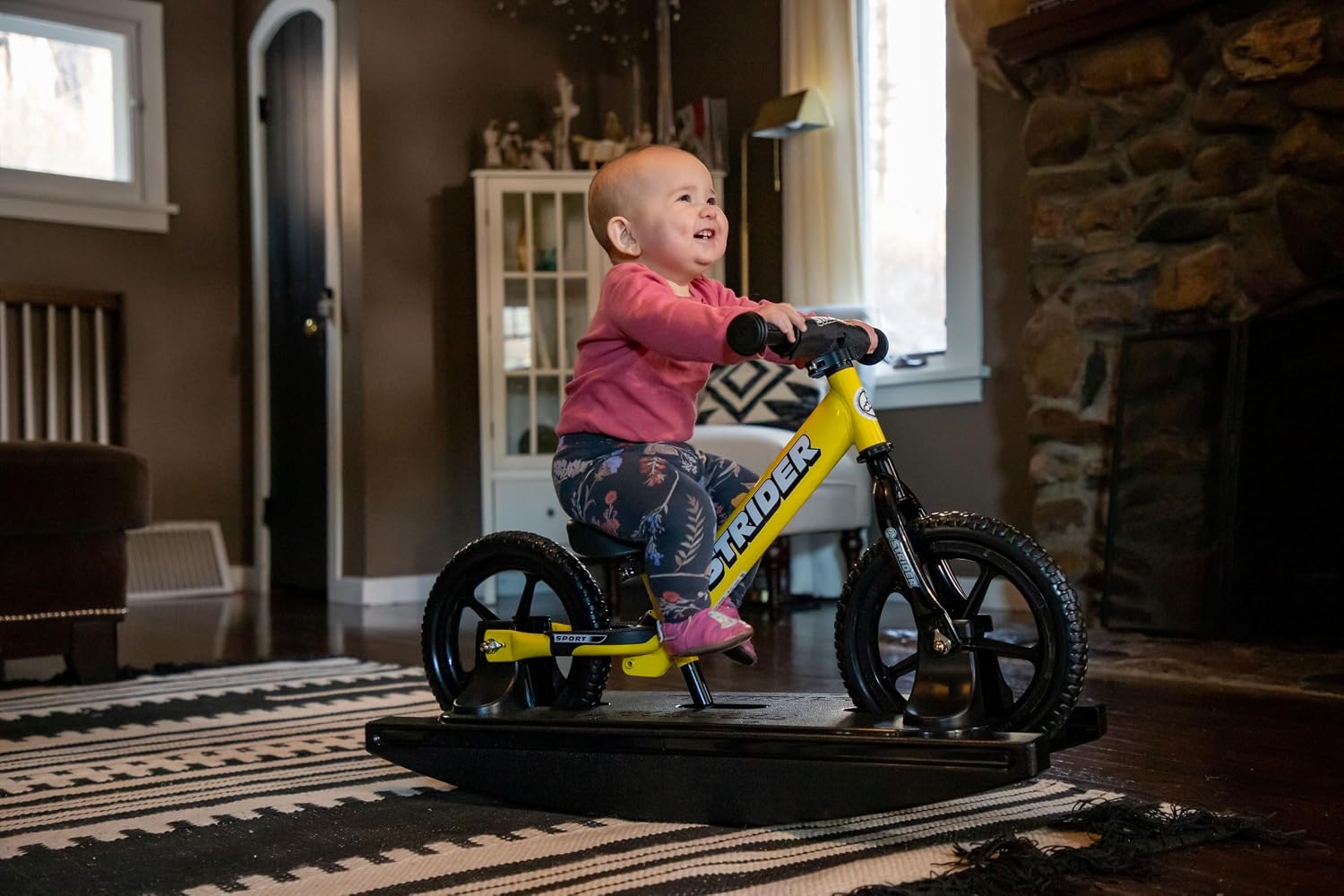 Strider Sport 2-in-1 Rocking Bike, Ages 6 Months–4 Years | For 12 Model, Converts Baby Rocking Toy to Toddler Balance Bike, Tool-Free Adjustments, Wide and Stable Base, Durable Plastic