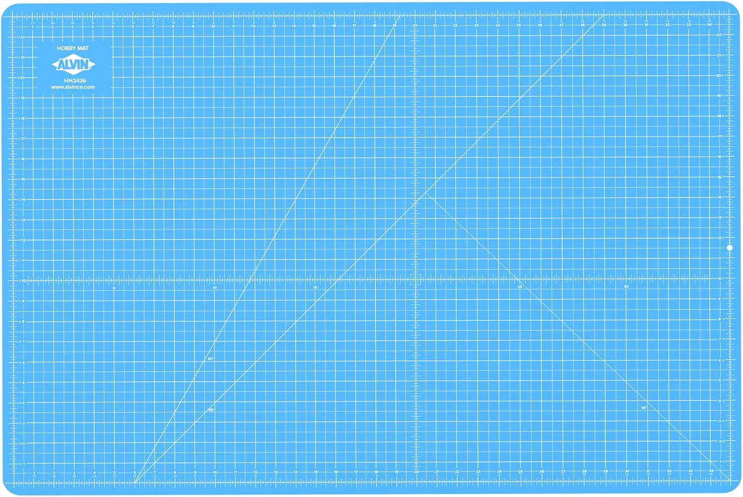 ALVIN HM Self-Healing Cutting Mat for Hobbies 24 x 36 inch | Double-Sided Blue/Grey | 3-Layer Gridded Surface for Arts, Crafts and Sewing - Model HM2436