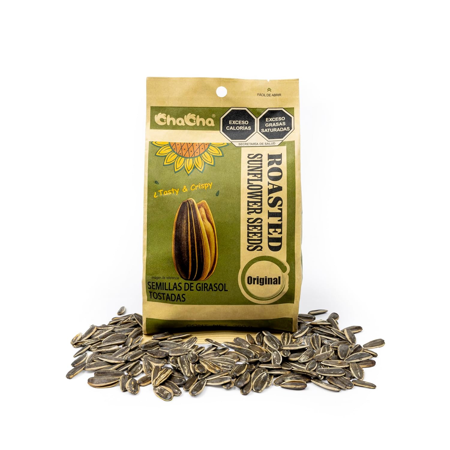 ChaCha Natural Roasted Sunflower Seeds (3 Pack, Total of 750g)