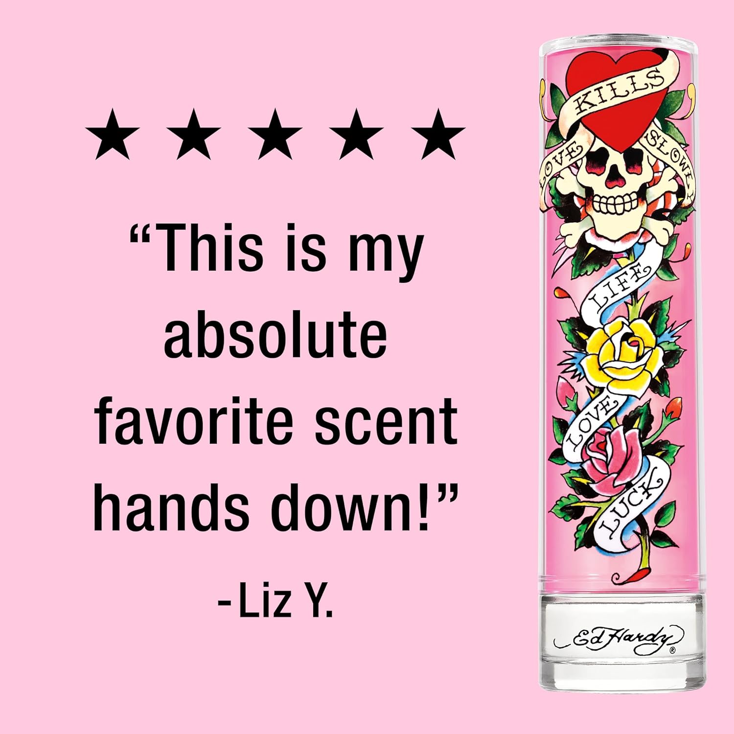 ED HARDY Eau de Parfum for Women, 1 fl oz | Women's eau de parfum. Perfume with warm amber notes and a long-lasting scent.
