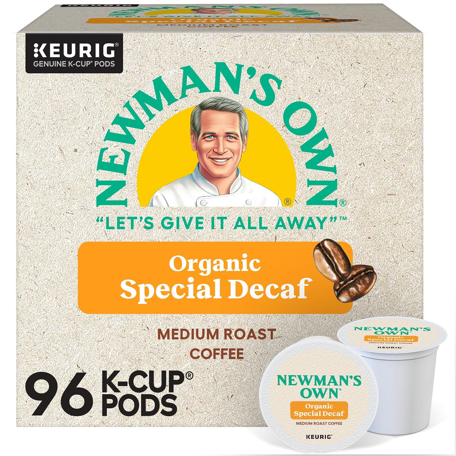 Newman's Own Organics Special Blend Keurig Single-Serve K-Cup Pods, Medium Roast Coffee, 96 Count