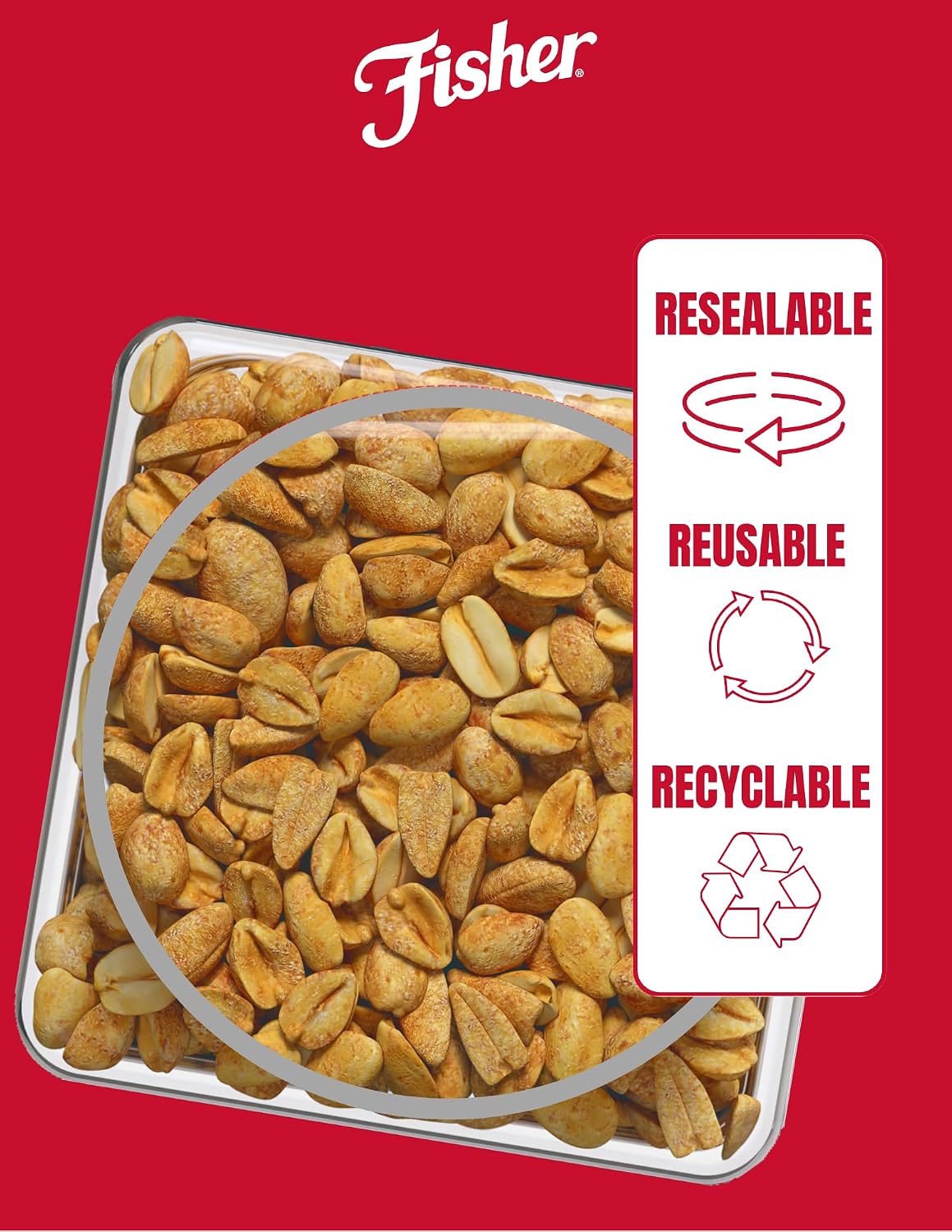 Fisher Snack Butter Toffee Peanuts, 42 Ounces (Pack of 1), No Artificial Colors or Flavors, 100% Recyclable