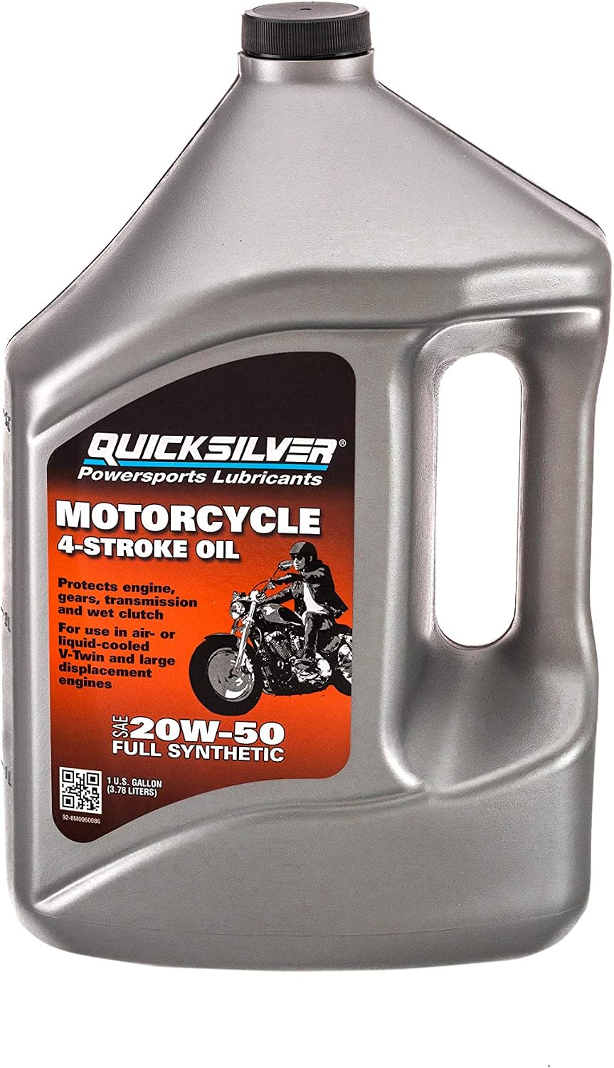 Quicksilver 20W-50 Full Synthetic Motorcycle Oil, 1 Quart
