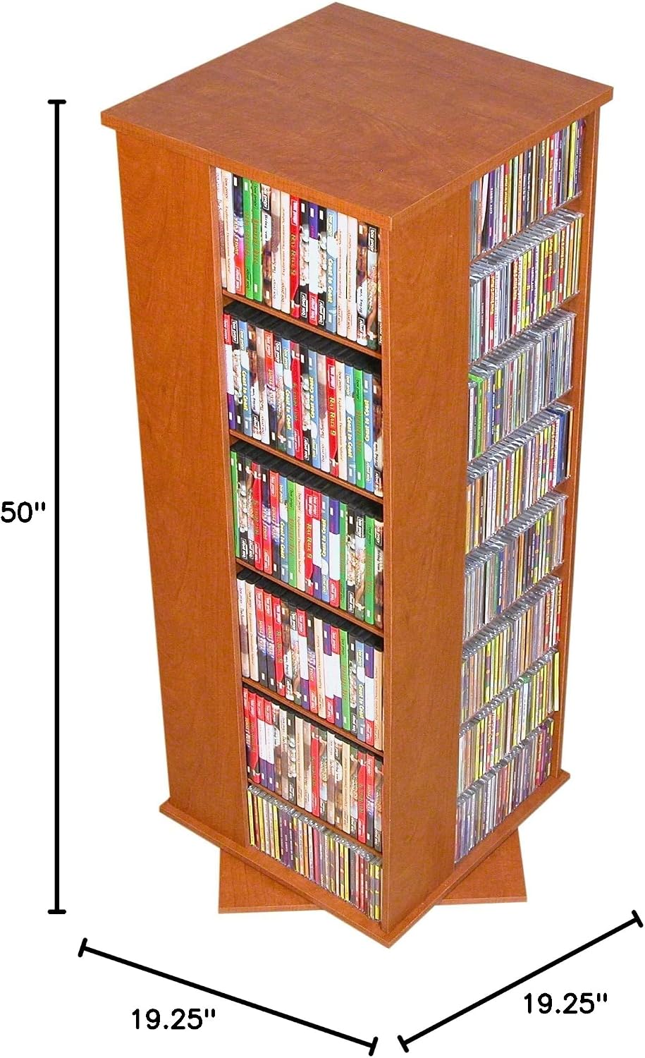 Venture Horizon Revolving Media Tower 900 Black with Oak Trim