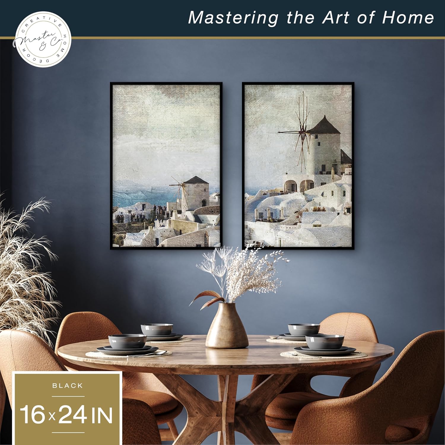 MCS Master & Co. Foundry Metal Picture Frame, 12x12 Matted to 8x8
