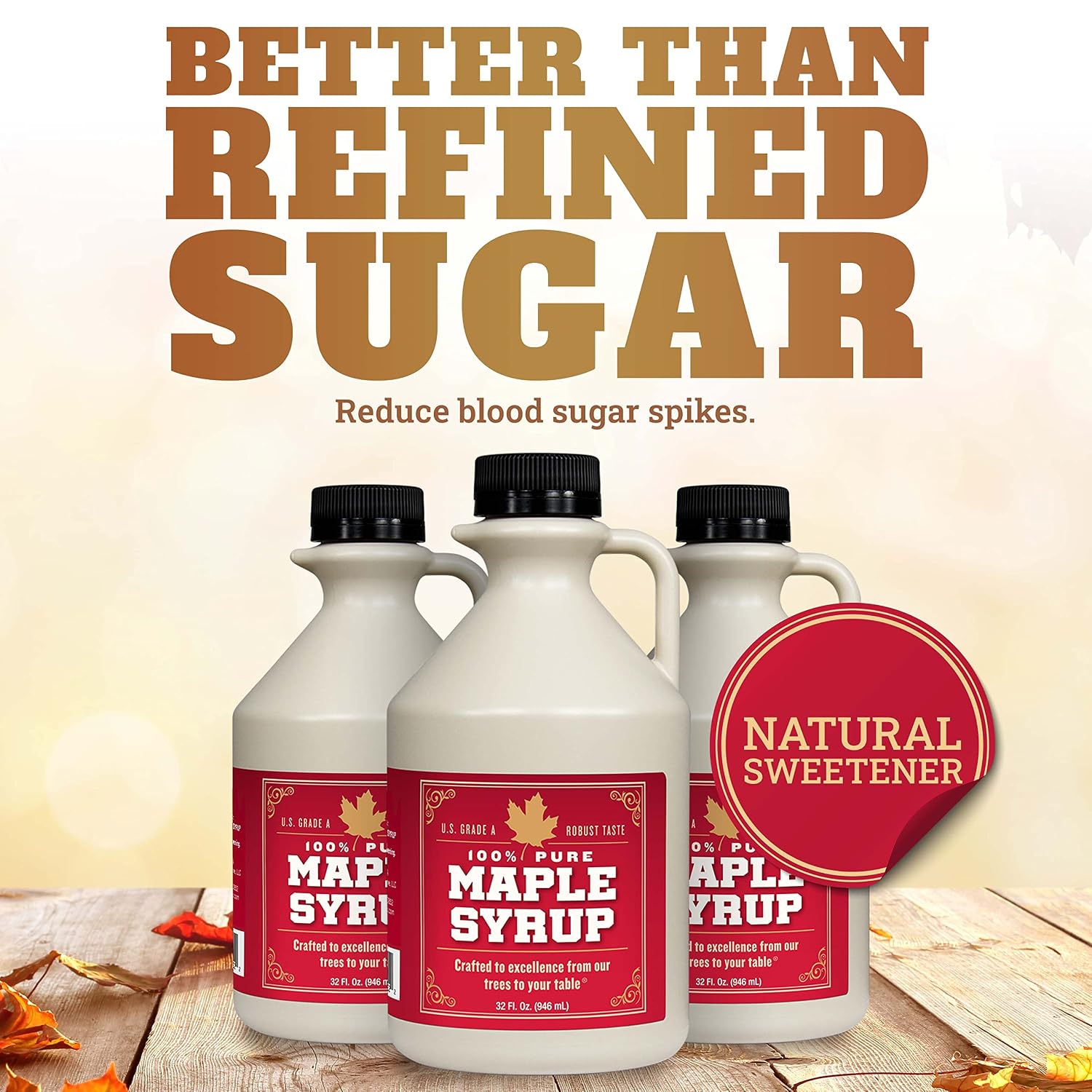 Grade B Maple Syrup 32 Oz Jug – 100% Pure Maple Syrup (Now Grade A Dark) Bold