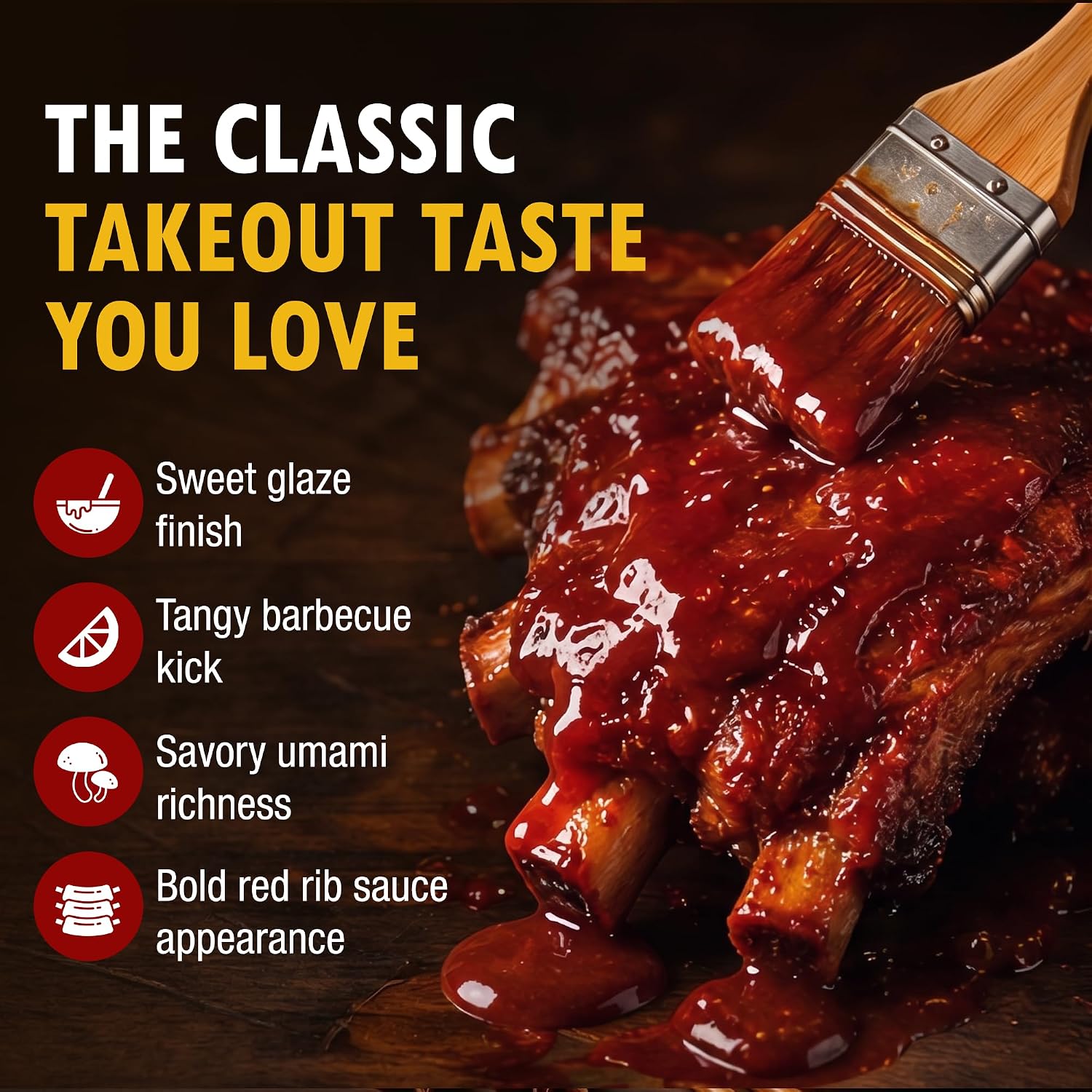 Ah-So Chinese-Style BBQ Sauce, Red Rib 15 oz Squeeze Bottle – Sweet & Tangy Spare Rib Marinade and Glaze for Pork, Chicken & Wings; Classic Takeout Flavor, Ready to Use.
