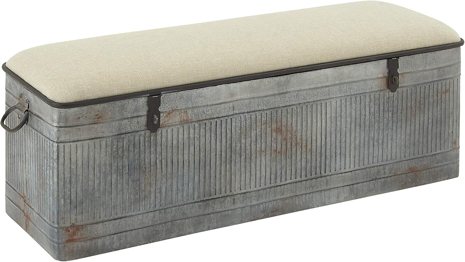 Deco 79 Metal Storage Bench, Entryway Bench, 50" x 16" x 18", Gray | Room decor, galvanized entryway bench with storage