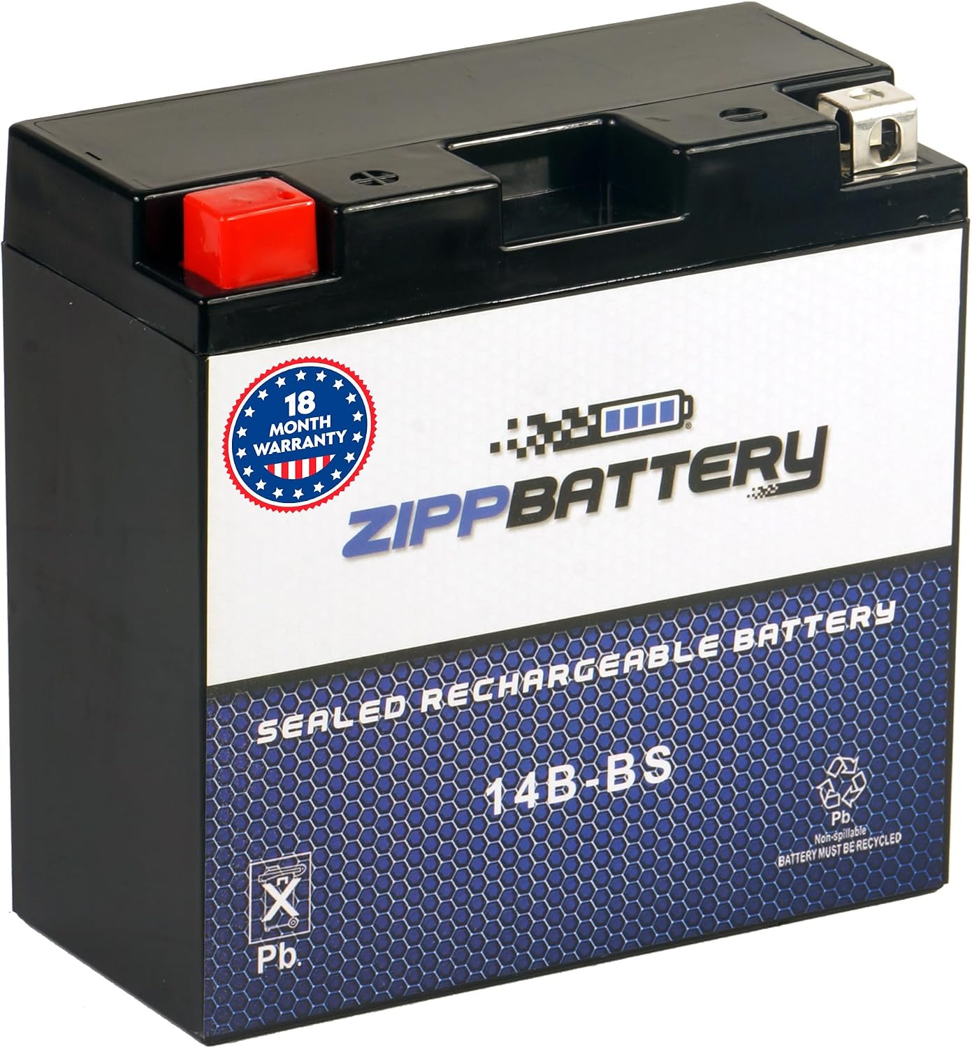 ZIPPBATTERY YTX30L-BS 12V 385 CCA AGM – Maintenance-Free 30Ah Battery for Harley, ATV, UTV, Jet Ski – T3 Nut & Bolt Terminal – Fits Harley Road King, Polaris Sportsman 850, Can-Am Outlander