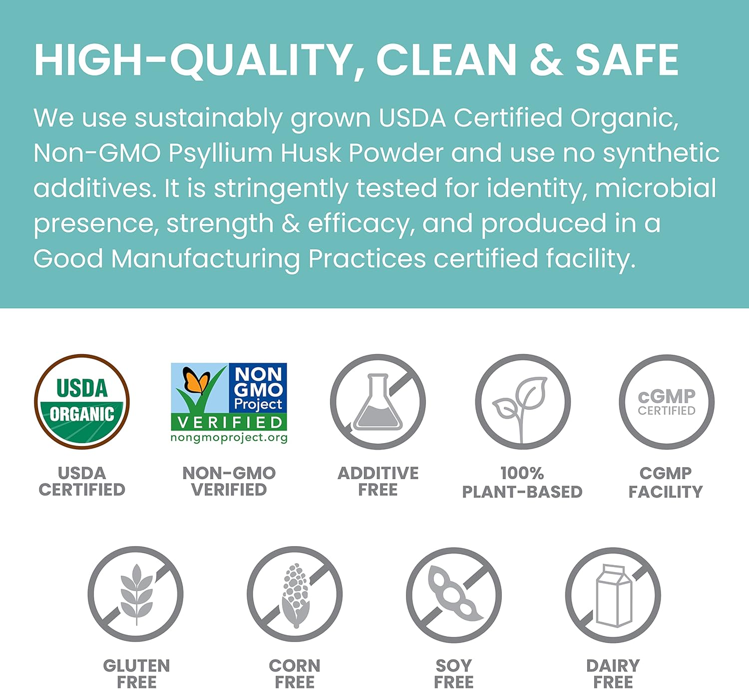 Himalaya USDA Organic Psyllium Whole Husk Powder, Natural Daily Fiber Supplement, Regularity, Appetite Management, Non-GMO, 56-Tablespoon Supply, Unflavored, 12 Oz