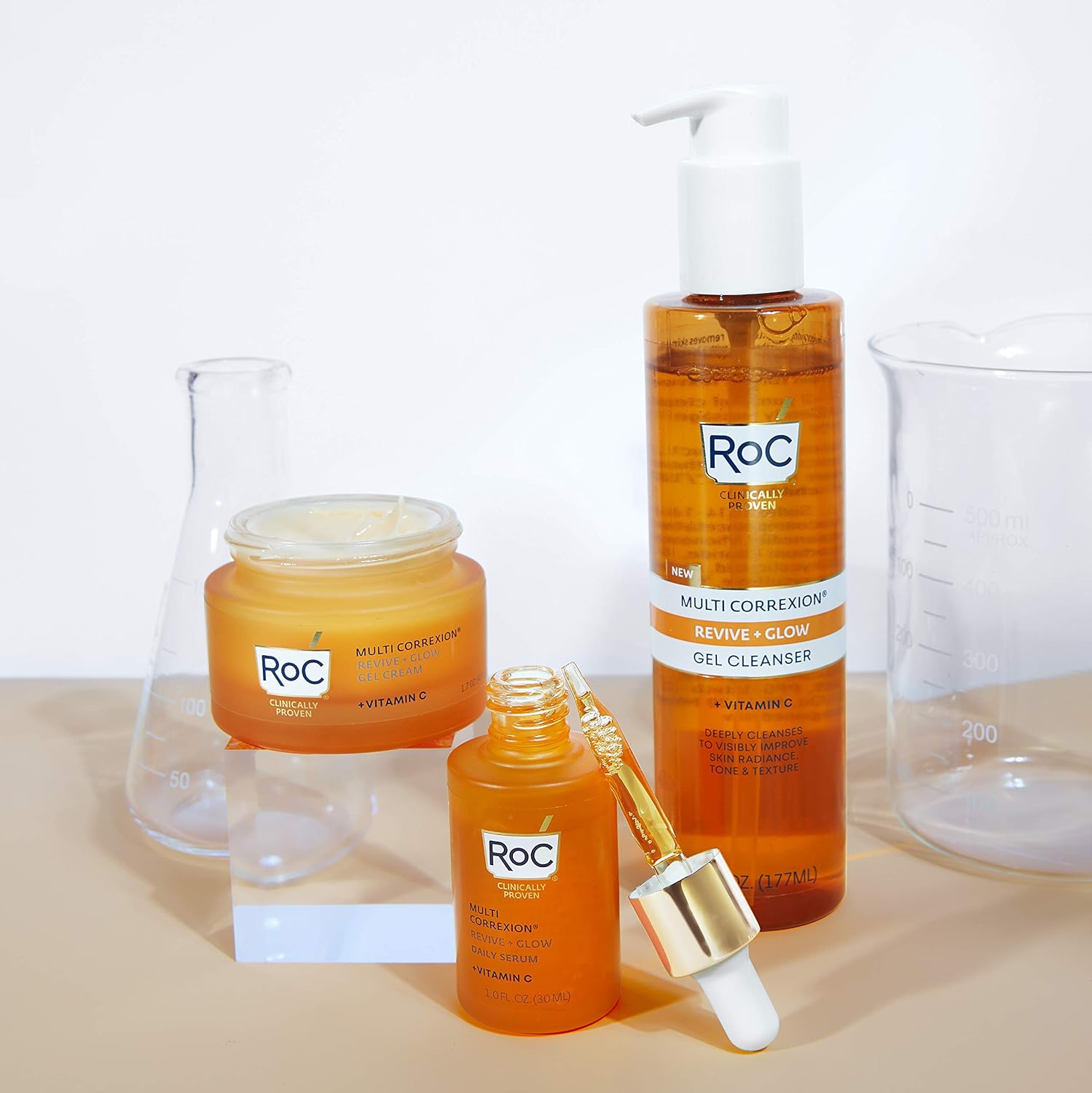 RoC Multi Correxion Revive + Glow 10% Vitamin C Face Moisturizer, 1.7 oz