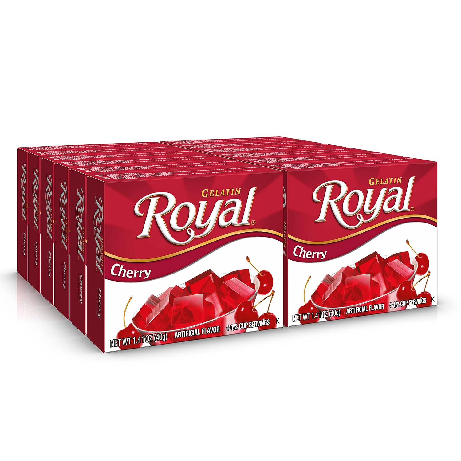 Royal Gelatin, Fat Free Dessert Mix, Lime (12 - 1.4 Ounce Boxes) (Pack of 12)