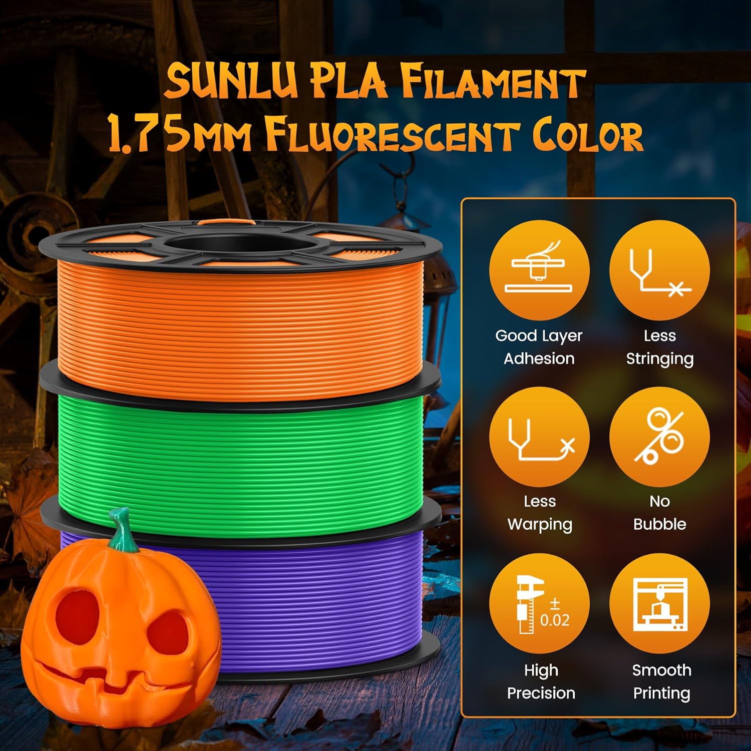 SUNLU PLA Plus Filament 1.75mm White 1KG