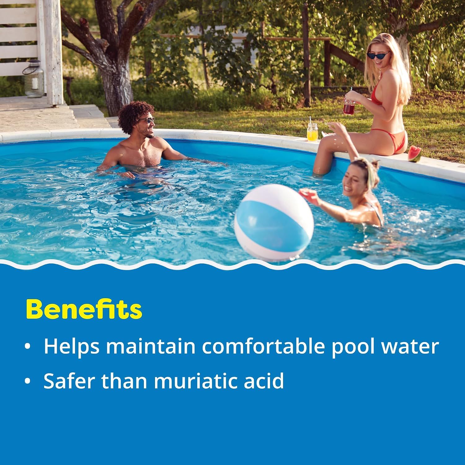 In The Swim Alkalinity Increaser for Swimming Pools - 25 Pounds | 100% Sodium Bicarbonate - Raises Alkalinity and Balances pH Levels in your Swimming Pool Water
