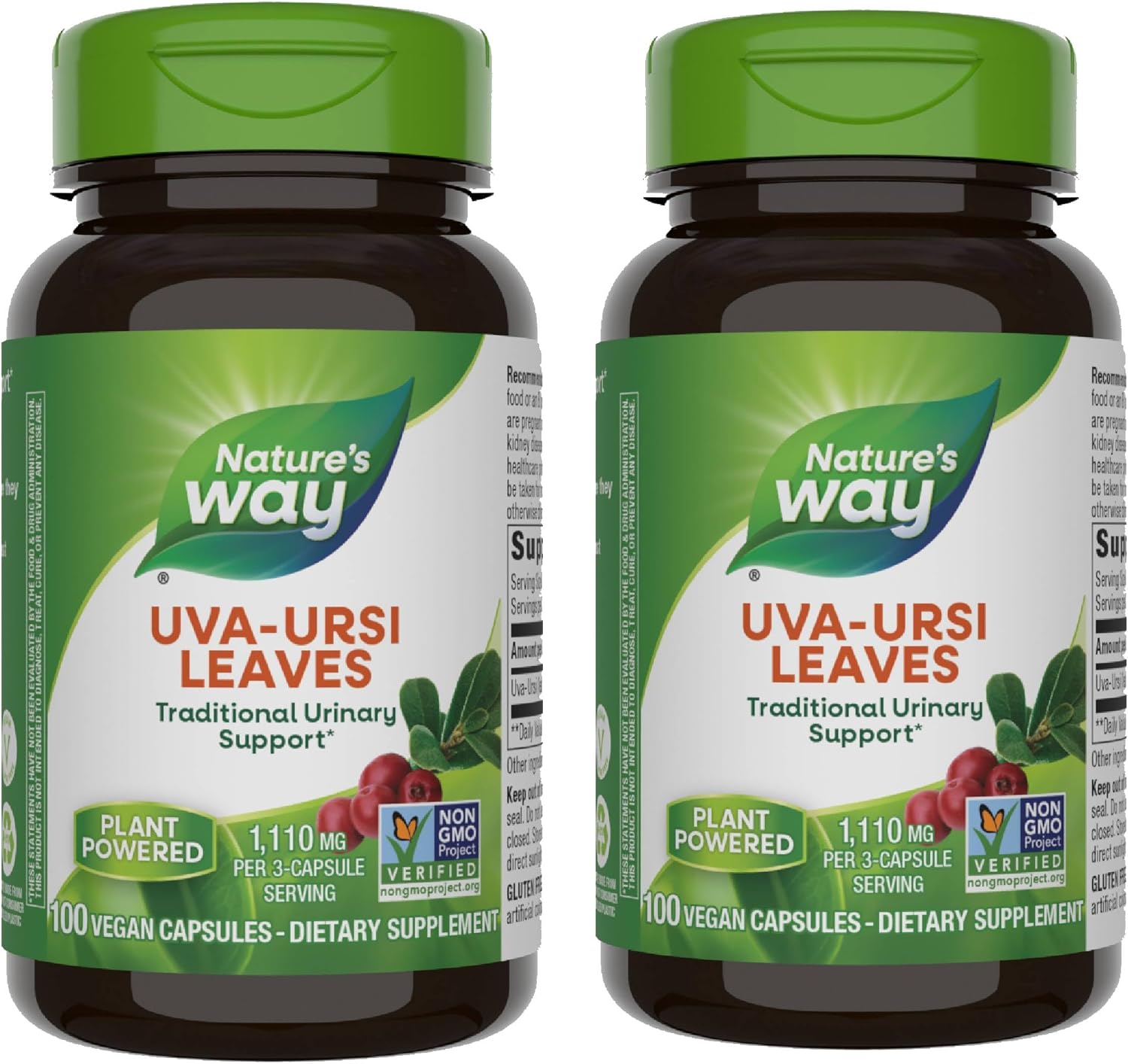 Nature's Way Uva Ursi, 1,440 mg per Serving, 100 Capsules (Packaging May Vary)