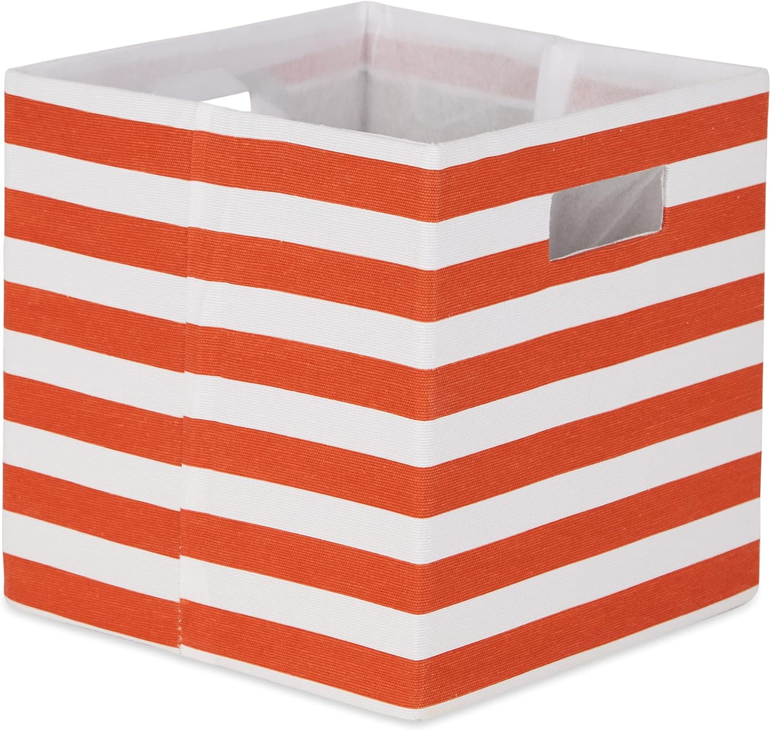 DII Polyester Cube Storage Collection Collapsible Hard Sided Bin, 13x13x13, Black