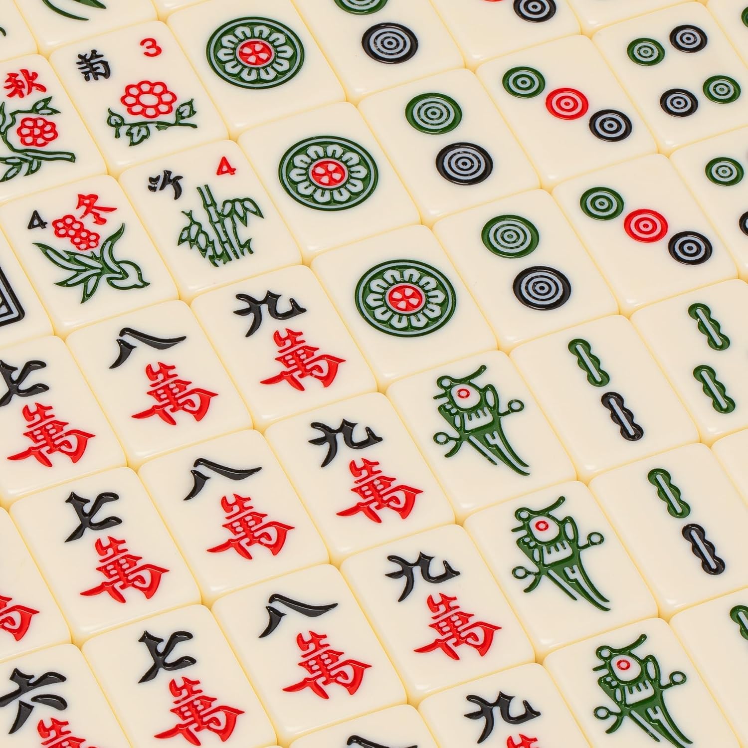 Yellow Mountain Imports Chinese Mahjong Set – Rouge Heritage – 146 Medium Tiles, Professional Set for Chinese-Style Play [中式麻將 專業套裝]
