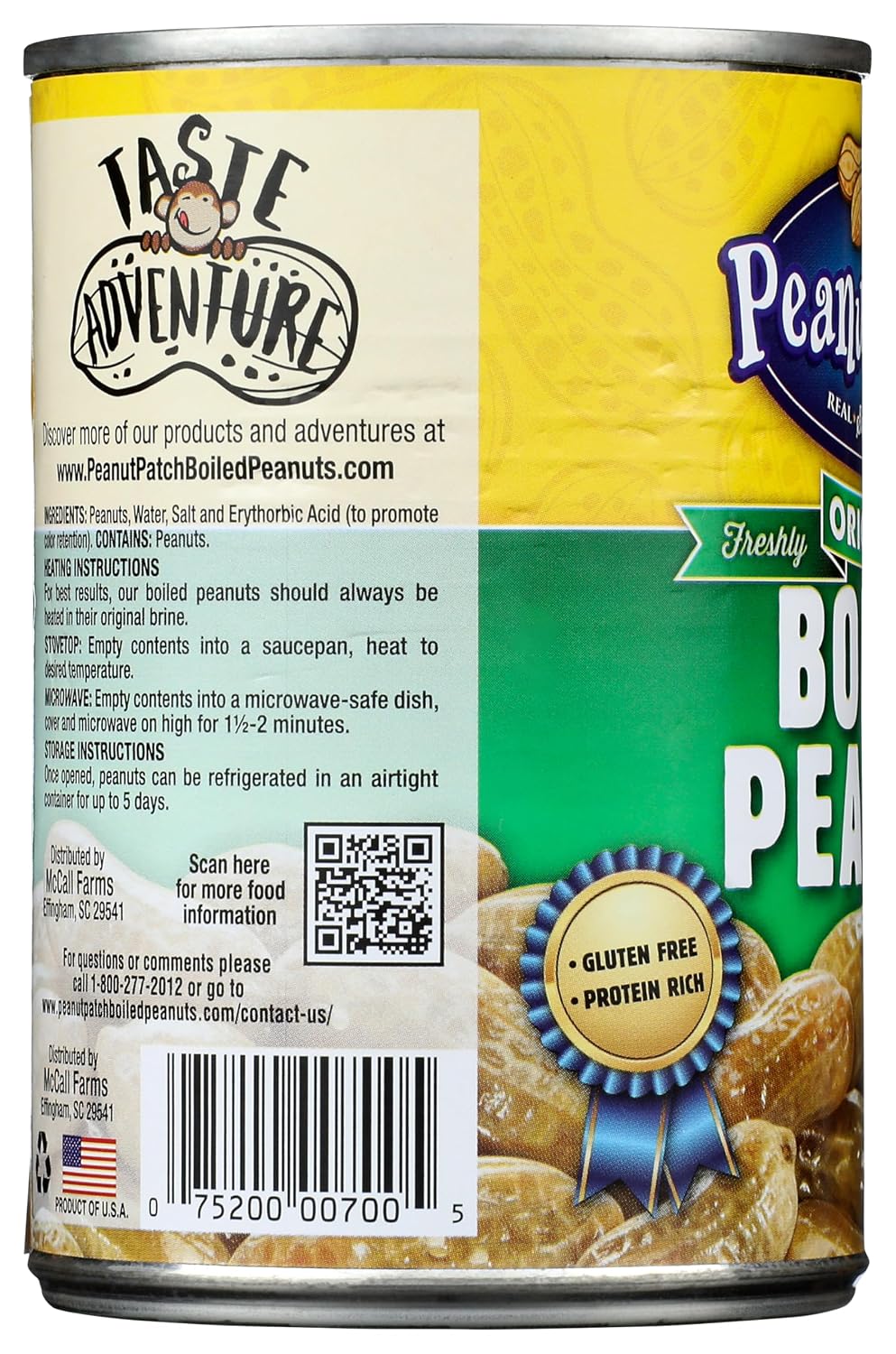 Peanut Patch Margaret Holmes Green Boiled Peanuts, (13.5oz cans)