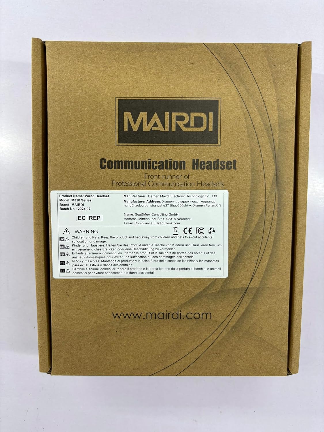 MAIRDI Telephone Headset with Microphone Noise Canceling