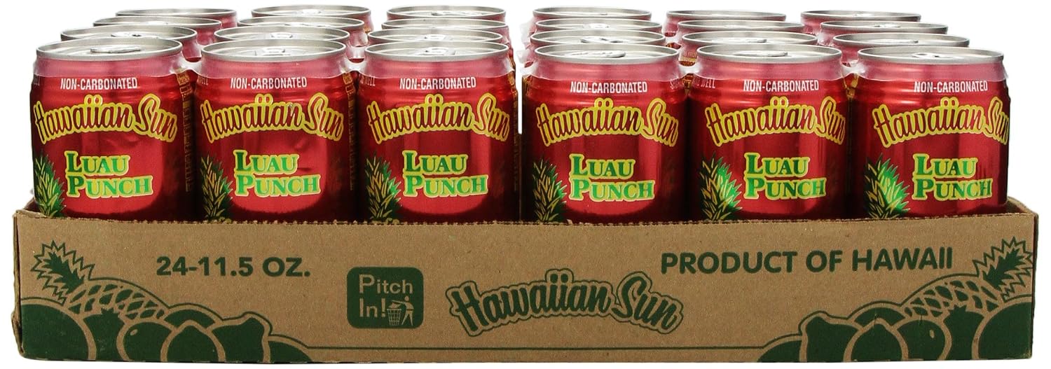 Hawaiian Sun Drink, Luau Punch, 11.5-Ounce (Pack of 24)