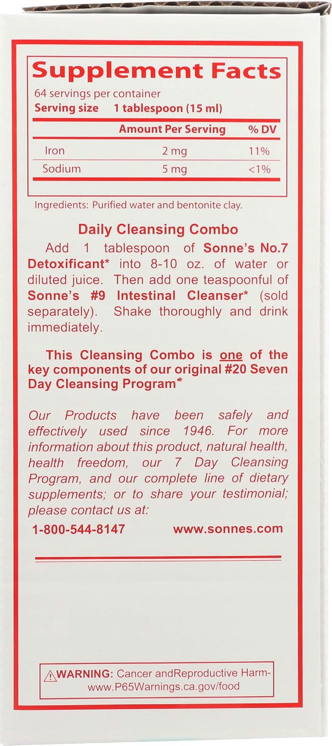 Sonne's Organic Foods - Sonne's No. 7 Detoxification, 32 fl oz Liquid