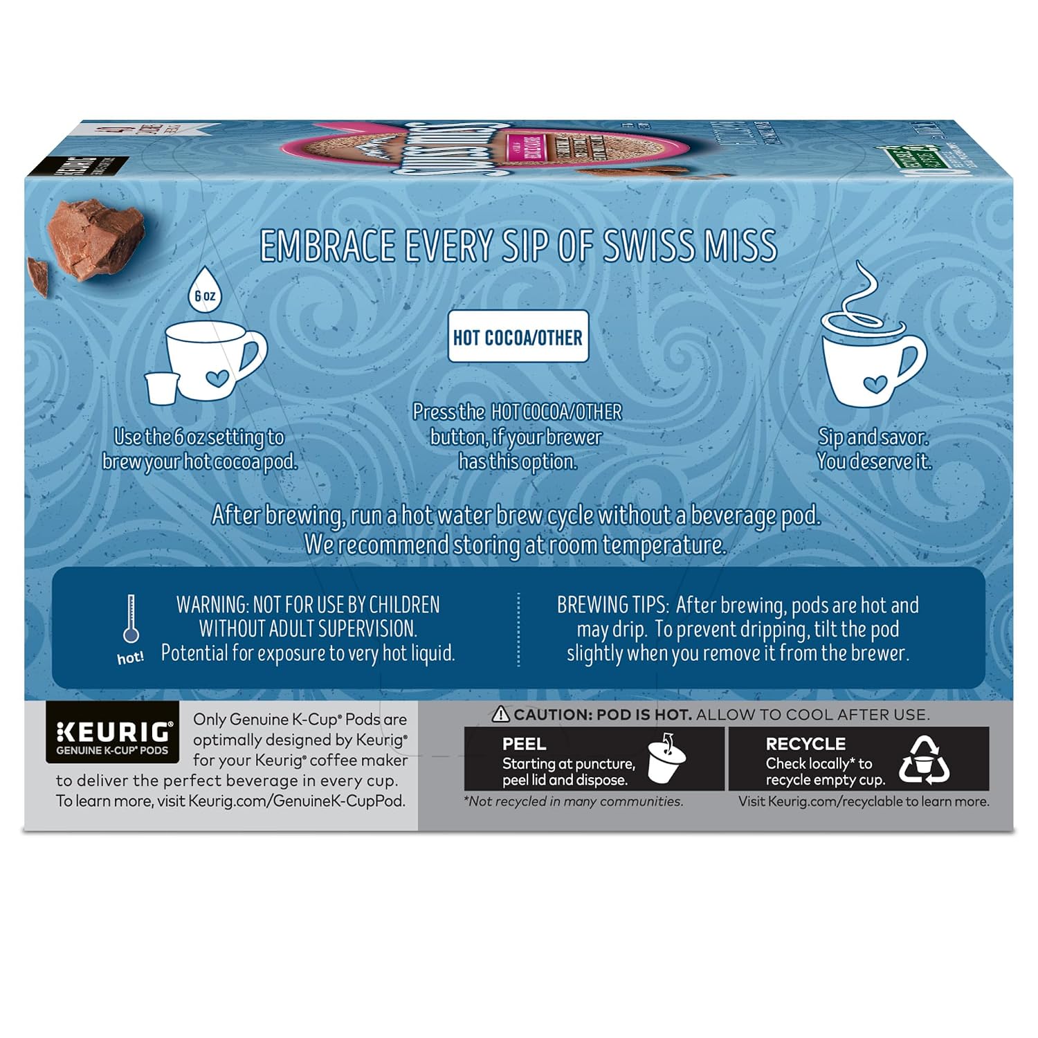 Swiss Miss Milk Chocolate Hot Cocoa Keurig Single-Serve K Cup Pods, 28 Count