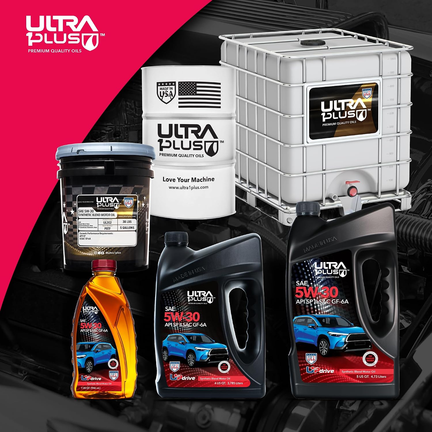 SAE 5W-30 Synthetic Blend Motor Oil API SP ILSAC GF-6A 1 Gallon