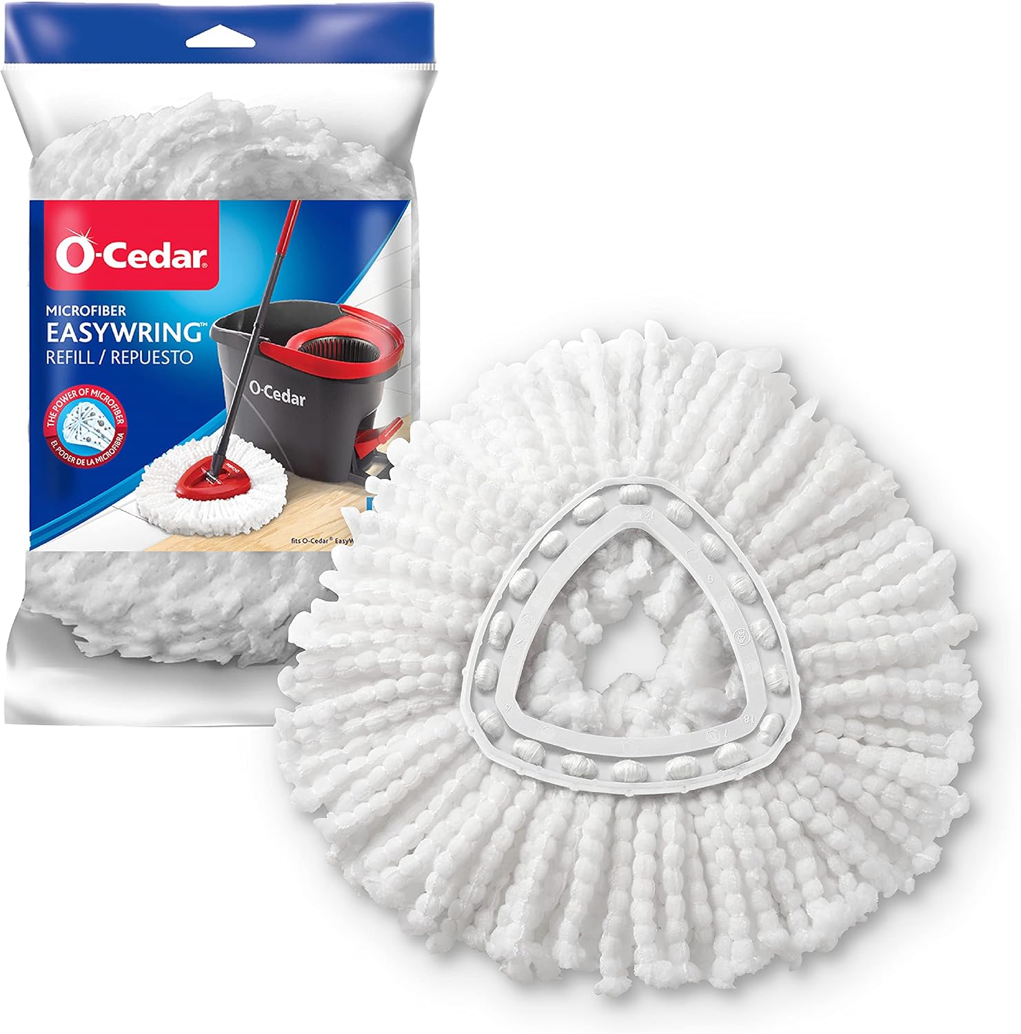 O-Cedar EasyWring Spin Mop Microfiber Refill, White Packaging May Vary