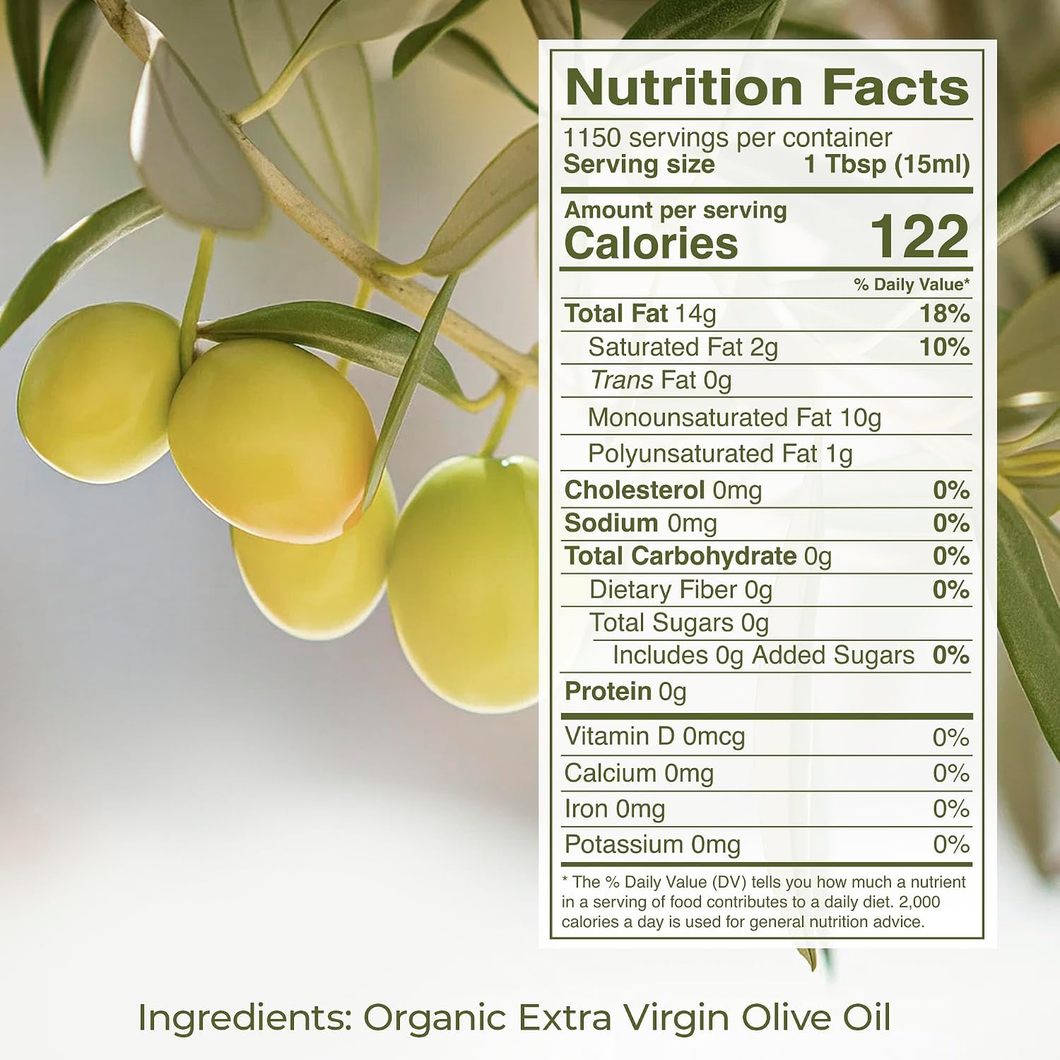 Kevala Extra Virgin Organic Olive Oil - 1/2 gal, Unrefined Cooking Oil | 64 oz, Cold Pressed, No Preservatives, Made with Selected Fresh Olives, Natural Kitchen Pantry Essential, Easy Storage
