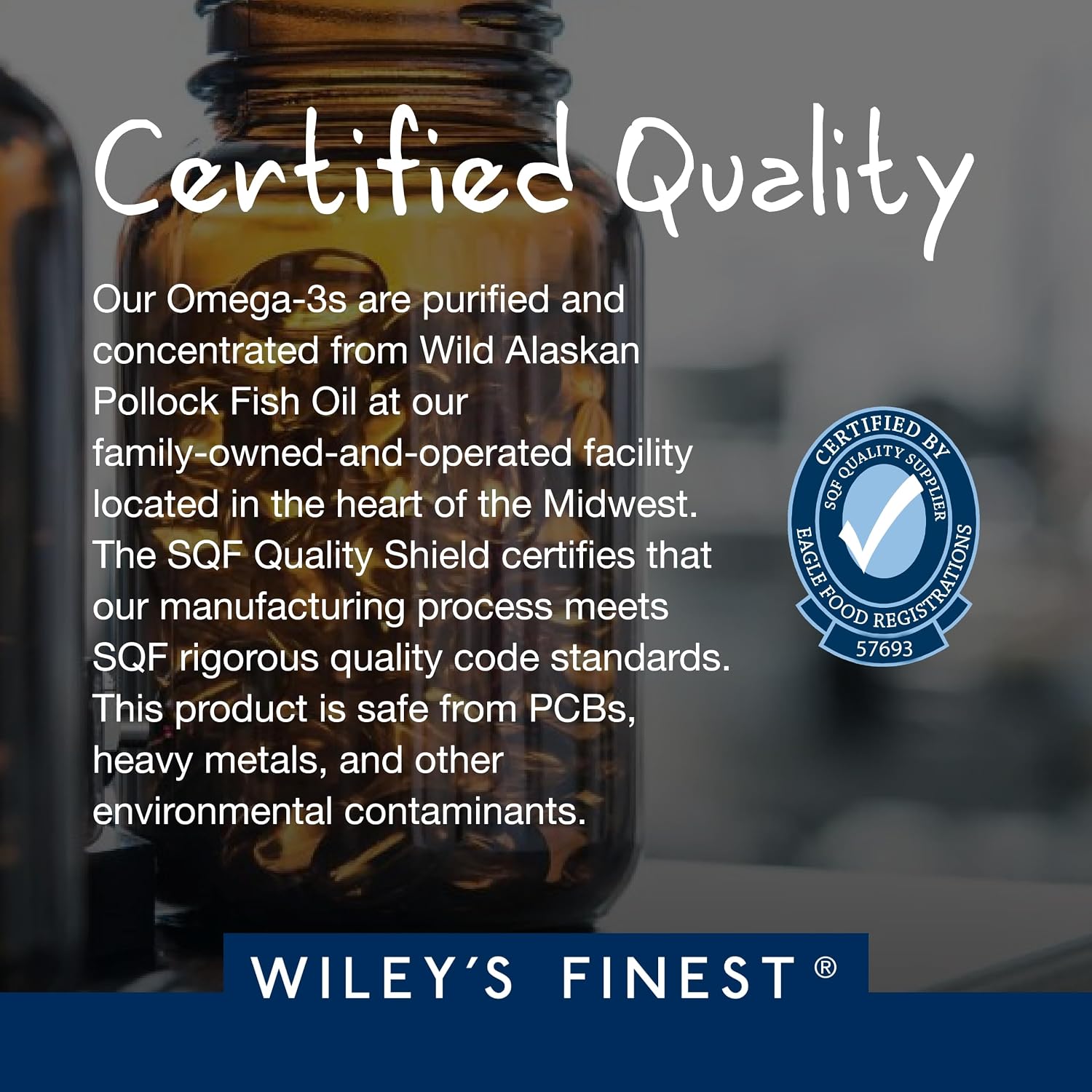 Wiley's Finest Wild Alaskan Fish Oil Peak Omega-3 Liquid Supplement - 2300mg EPA and DHA Omega-3s - Lemon Flavor - 8.45 Oz (50 Servings)