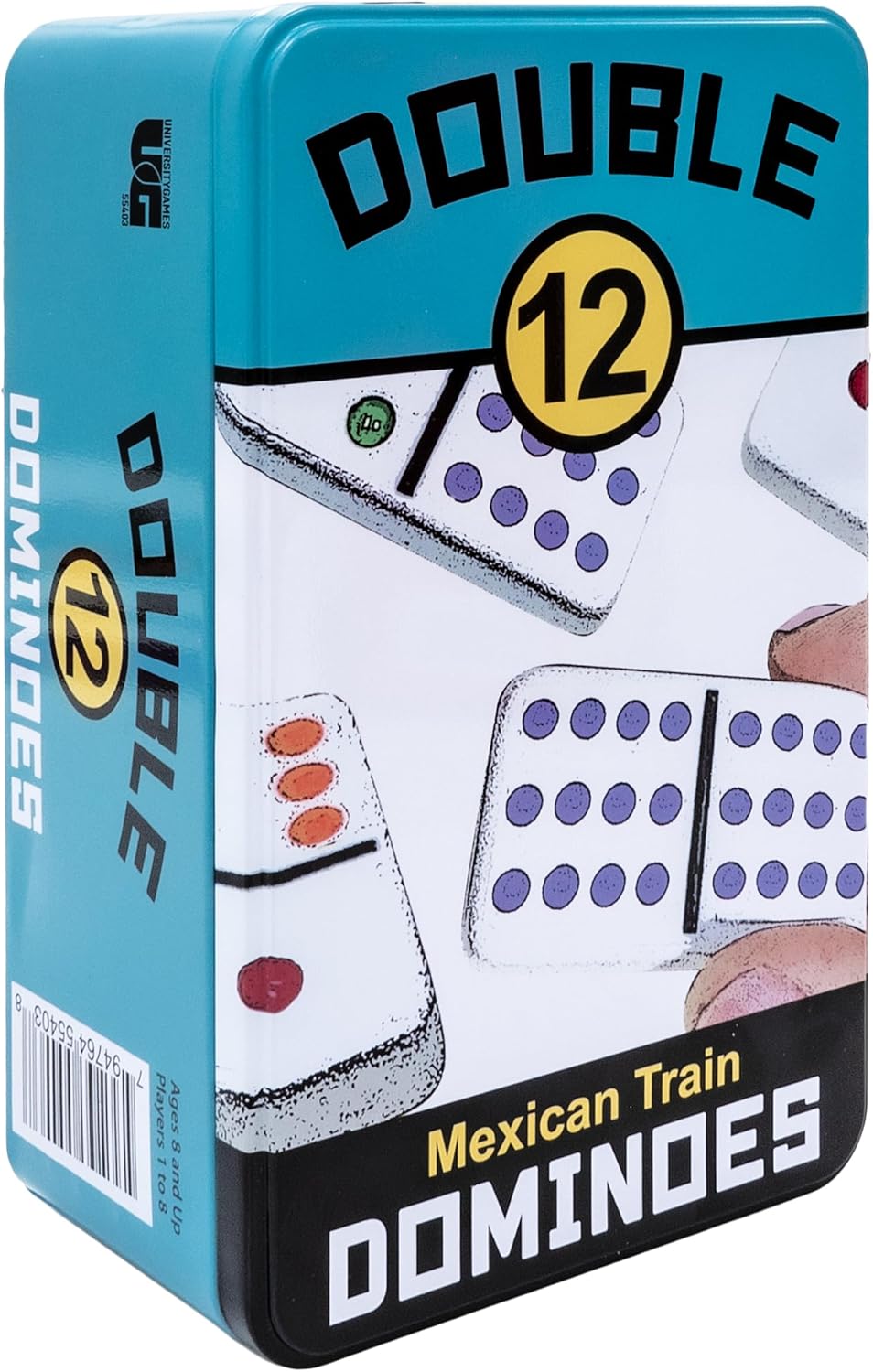 Front Porch Classics | Mexican Train Domino Set in Wooden Collector Box from Front Porch Classics for 2 to 8 Players Ages 8 and Up