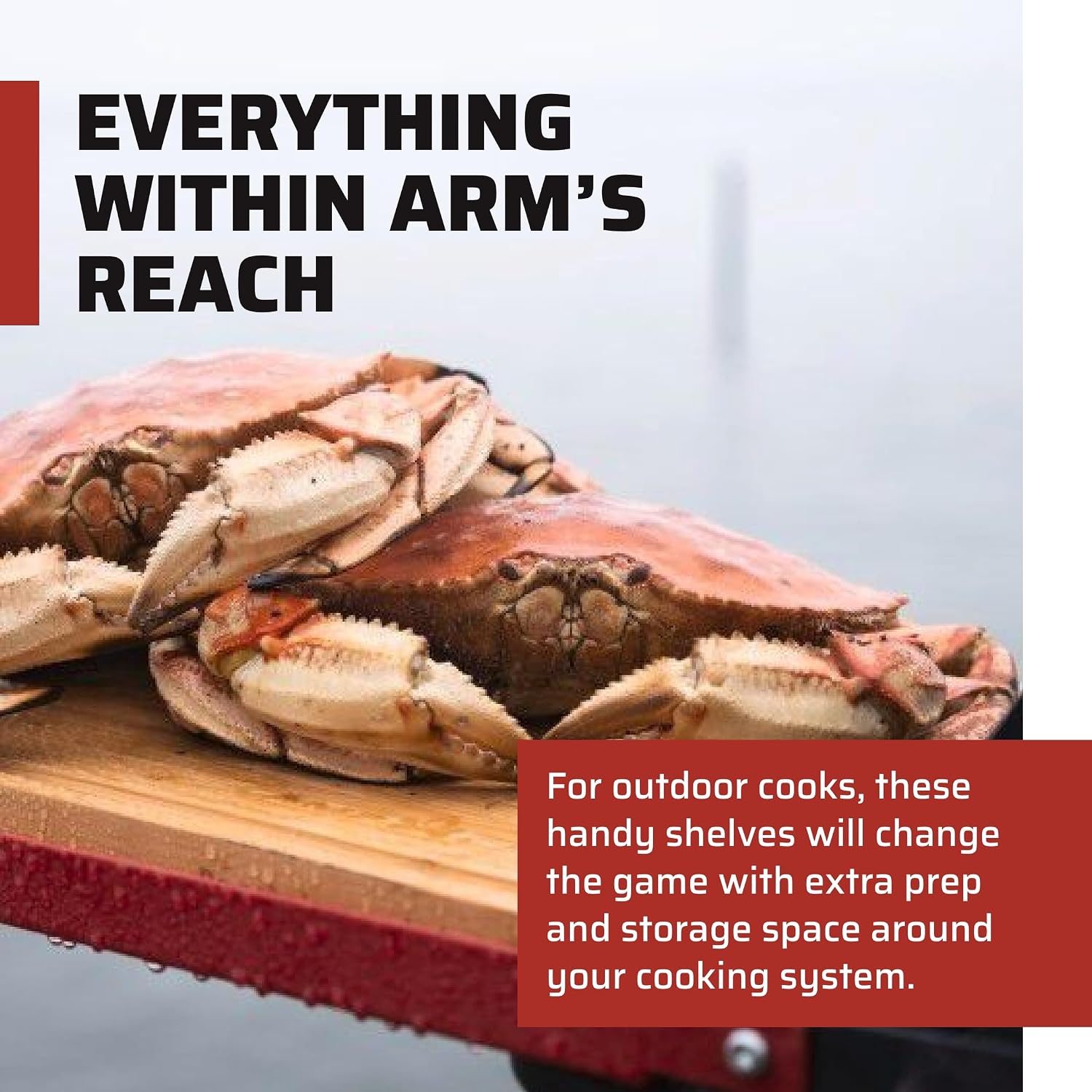 Camp Chef Folding Side Shelf Set for 2 Burners