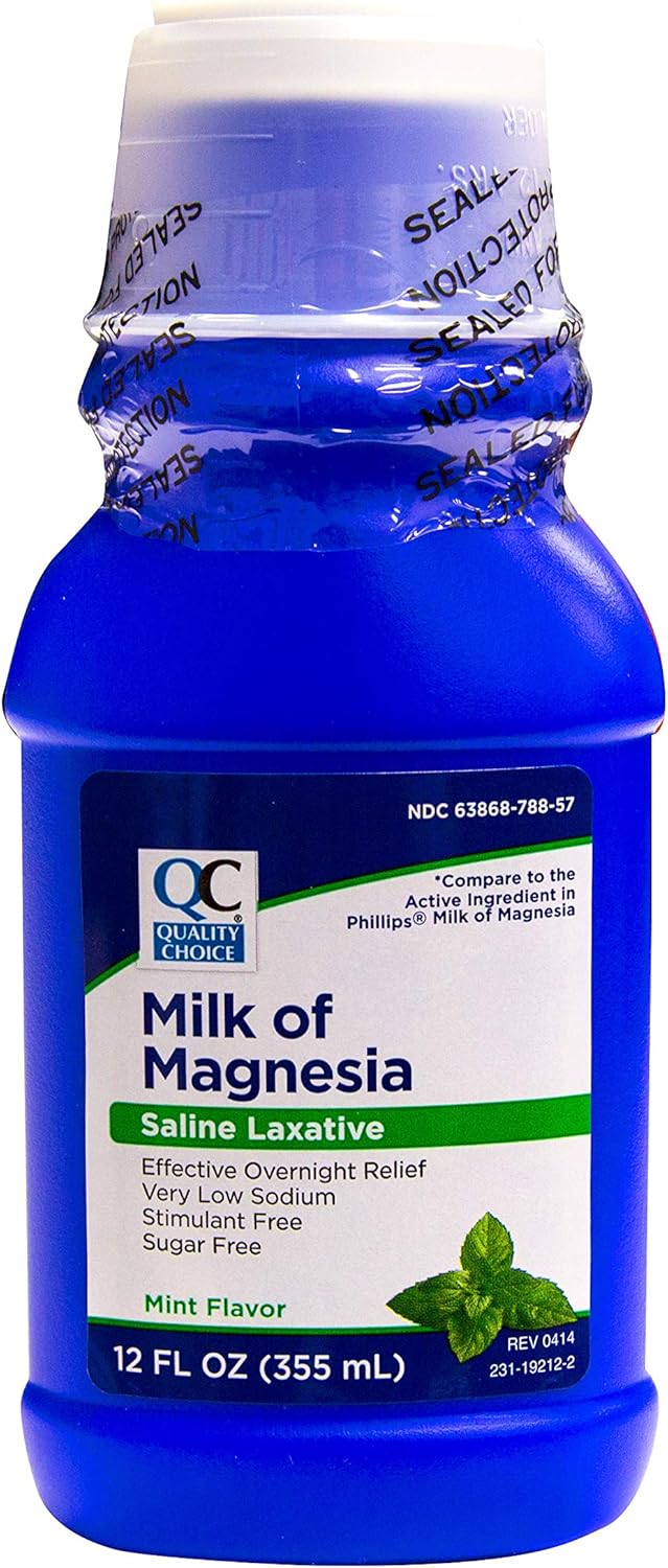 Quality Choice Milk of Magnesia Mint Flavor 12 Fl Oz (Pack of 6)