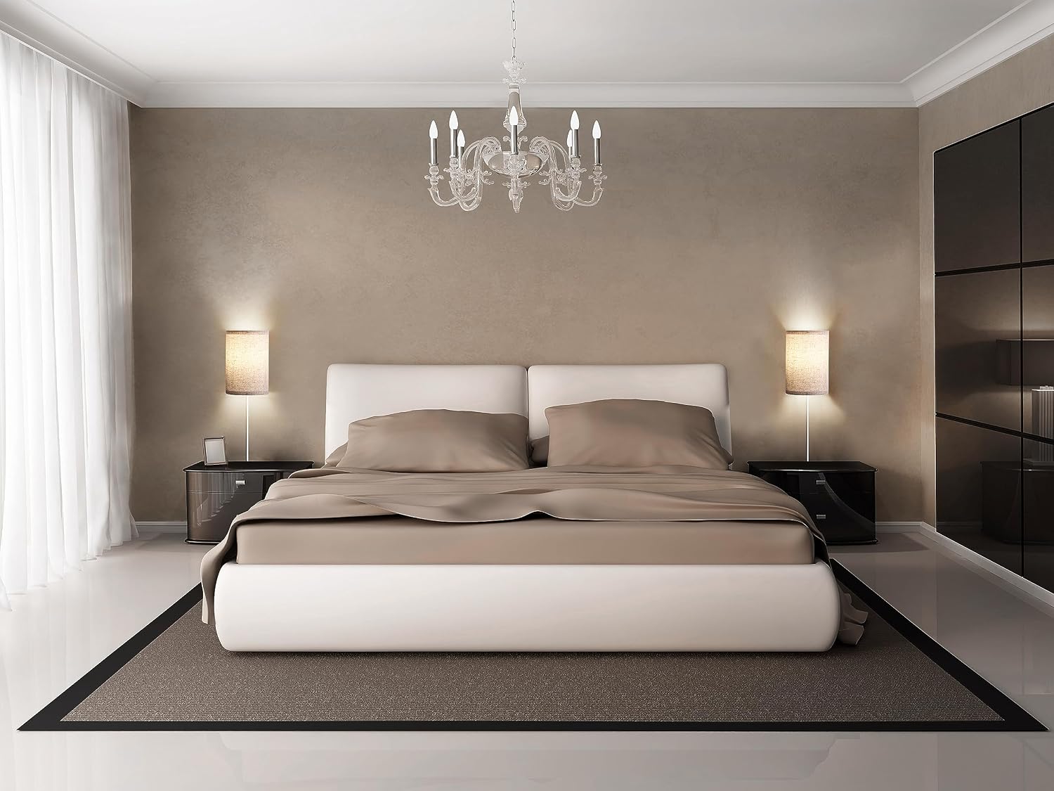 AVV Wall Sconces Set of Two, Wall Lamp Plug in with On/Off Switch, 2700K 4000K 5000K Selectable, Wall Lights for Bedroom, Living Room